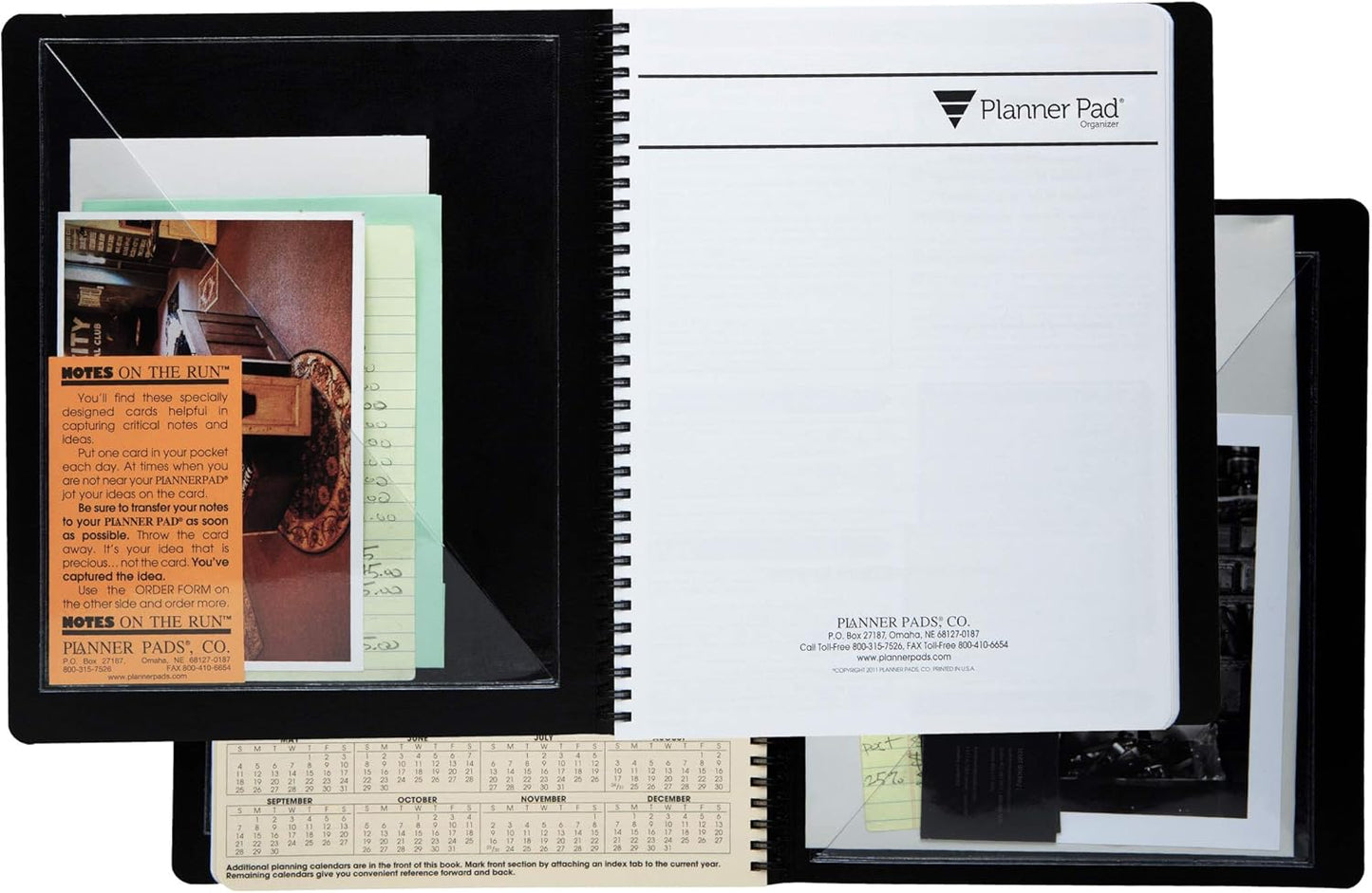 Planner Pad Insta Pockets, Front and Back Planner Pocket Combo, Executive Size, Clear Vinyl, 8” x 10”
