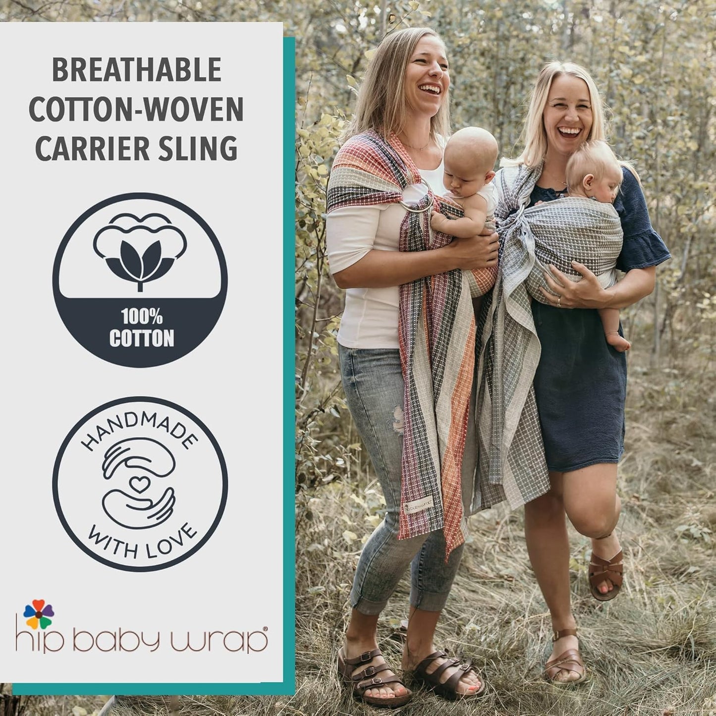 Hip Baby Wrap - Infant Wrap Carrier for Newborns & Toddlers - Soft Cotton Baby Wrap for Comfortable Babywearing - Ideal for Nursing and Infant Shower Gifts - Adjustable Baby Sling, 8-35 lbs - Midnight