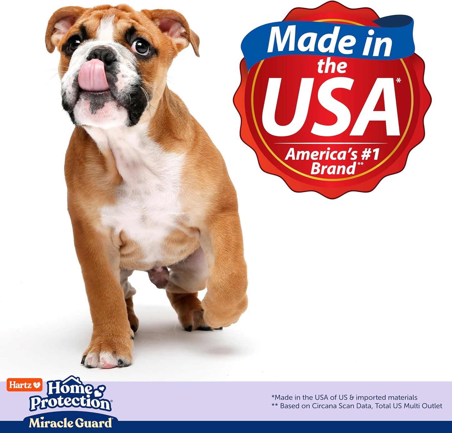 Hartz Miracle Guard Dog and Puppy Dog Pads Max Absorbency 24 Hour Use Odor Eliminating Lavender Scented No Leaks, Regular Size 25 Count