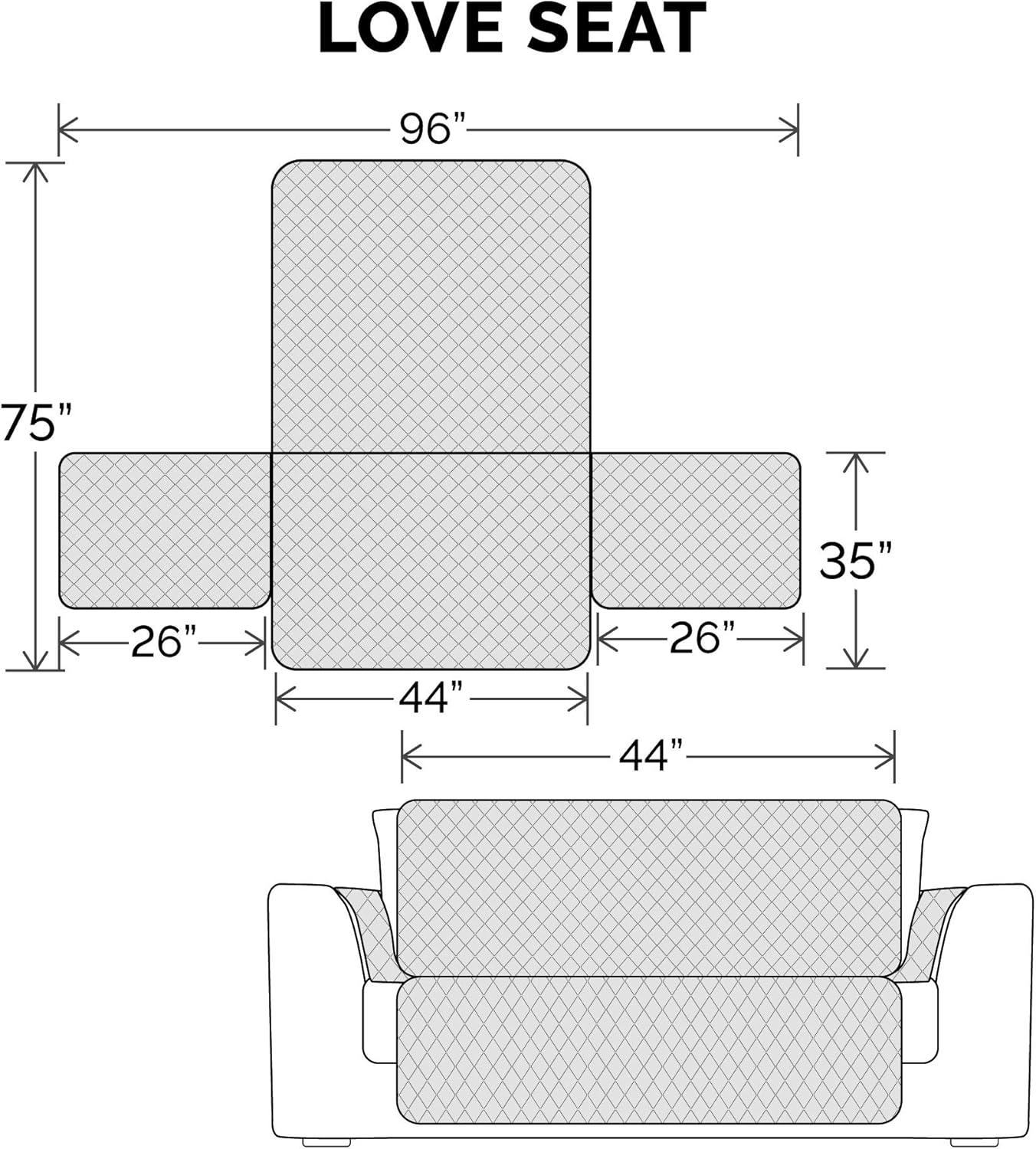 Furhaven Waterproof & Non-Slip Loveseat Cover Protector for Dogs, Cats, & Children - Quilted Paw Print Living Room Furniture Cover - Espresso, Loveseat