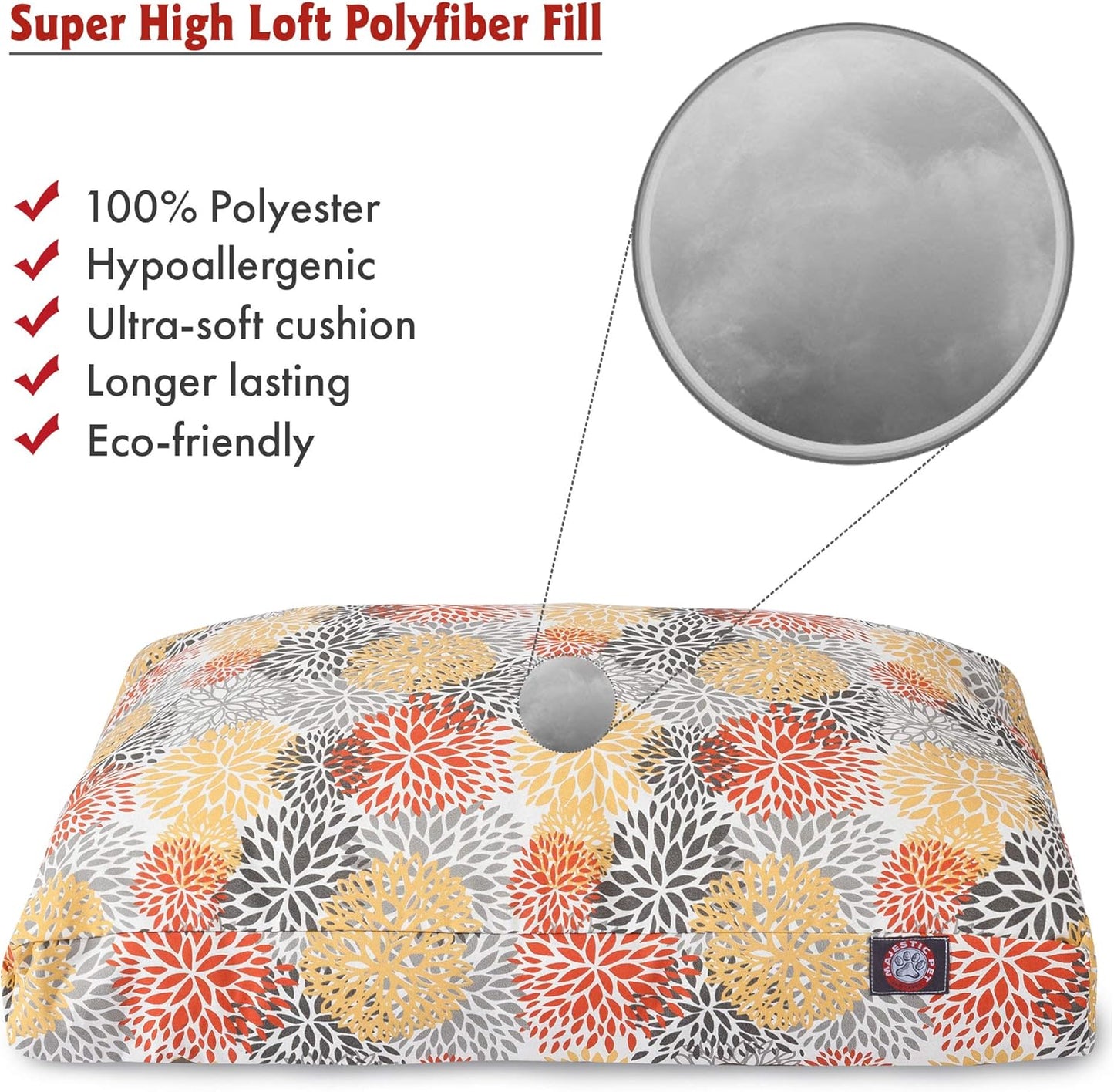 Majestic Pet Citrus Blooms X-Large Rectangle Pet Bed