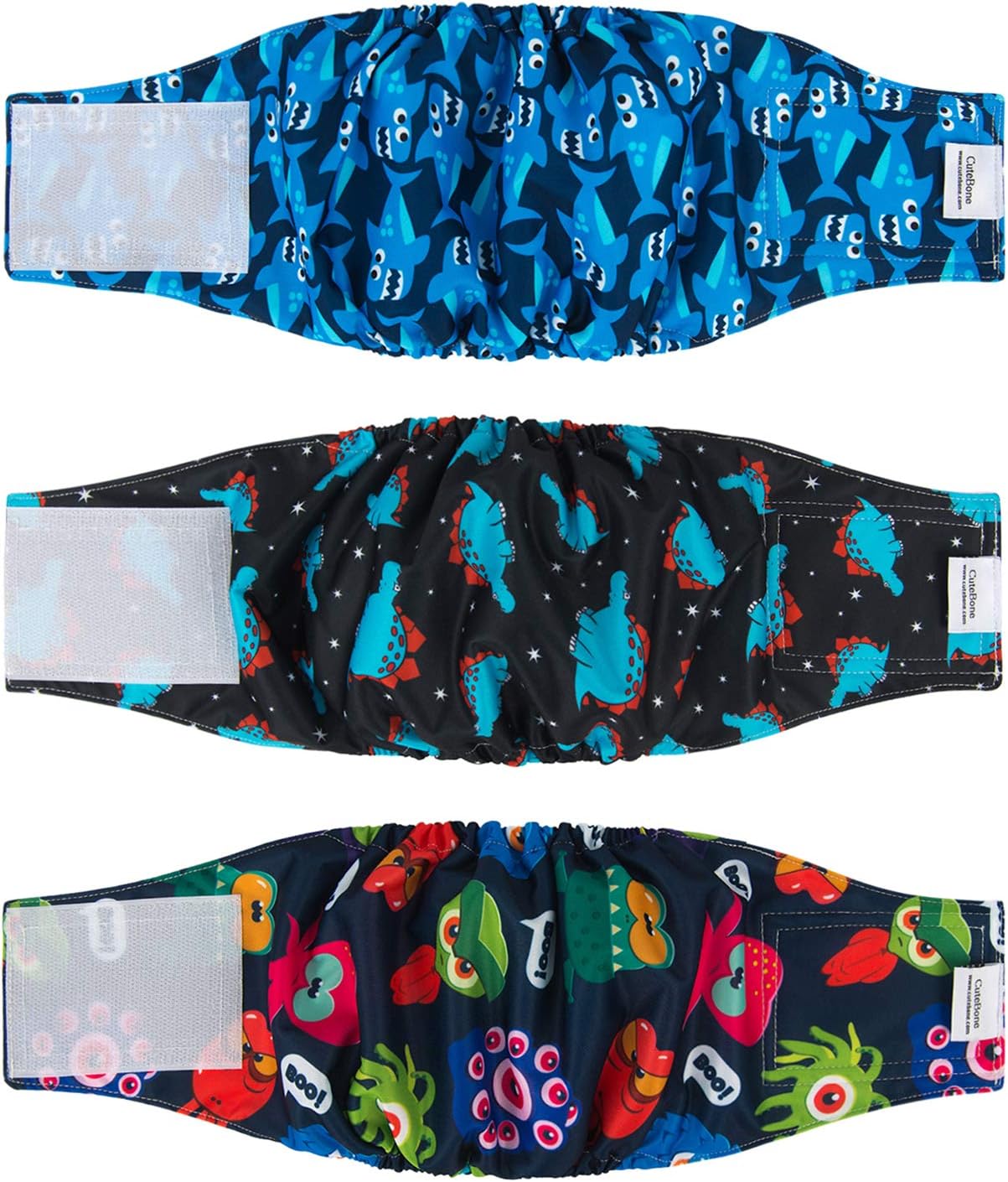 CuteBone Dog Belly Bands for Male Dogs Wraps Washable Doggie Diapers DM07S