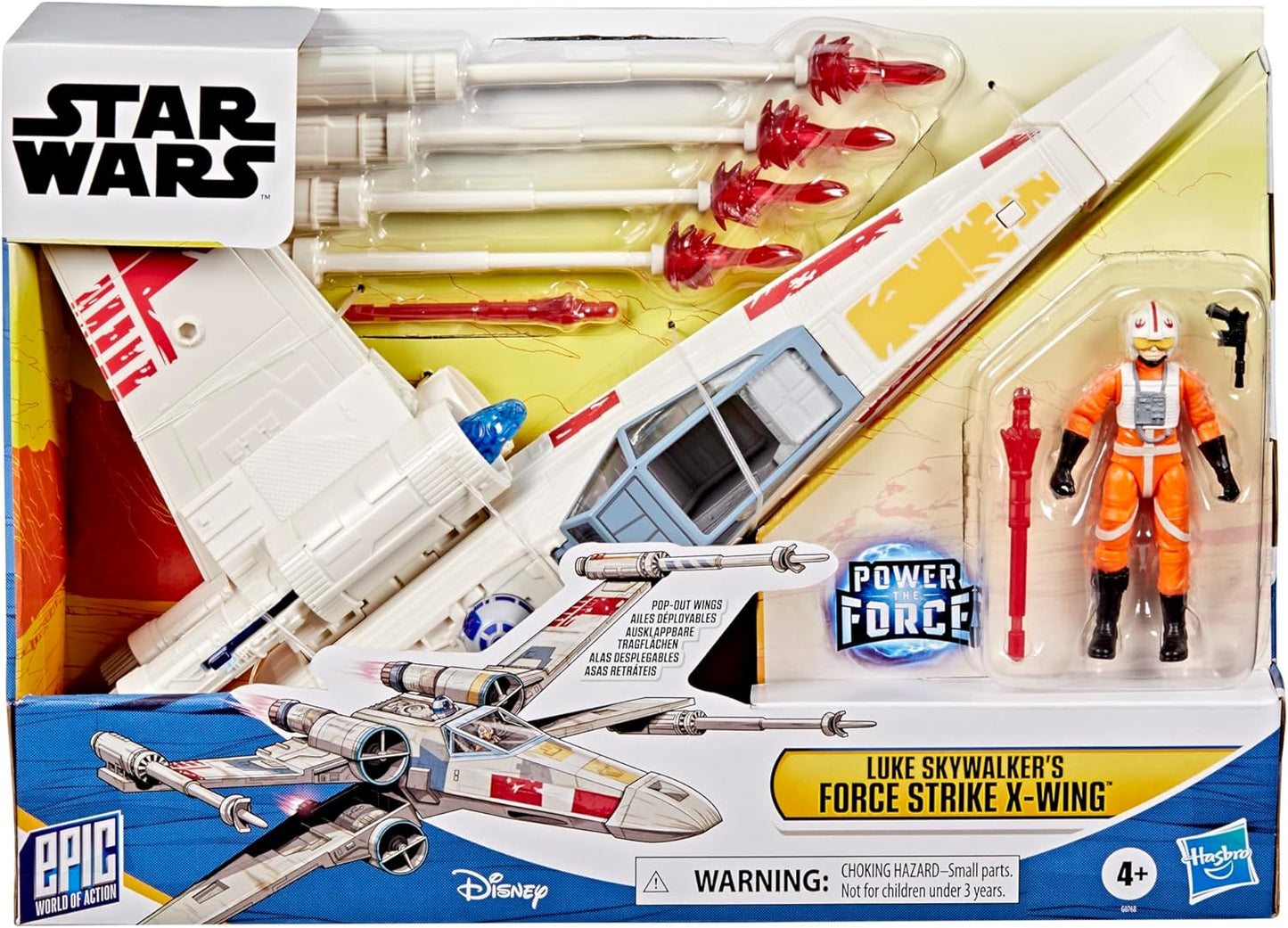 STAR WARS Epic World of Action Luke Skywalker's Force Strike X-Wing, 4-Inch Scale Action Figure & Vehicle, Toys for Boys & Girls Ages 4+
