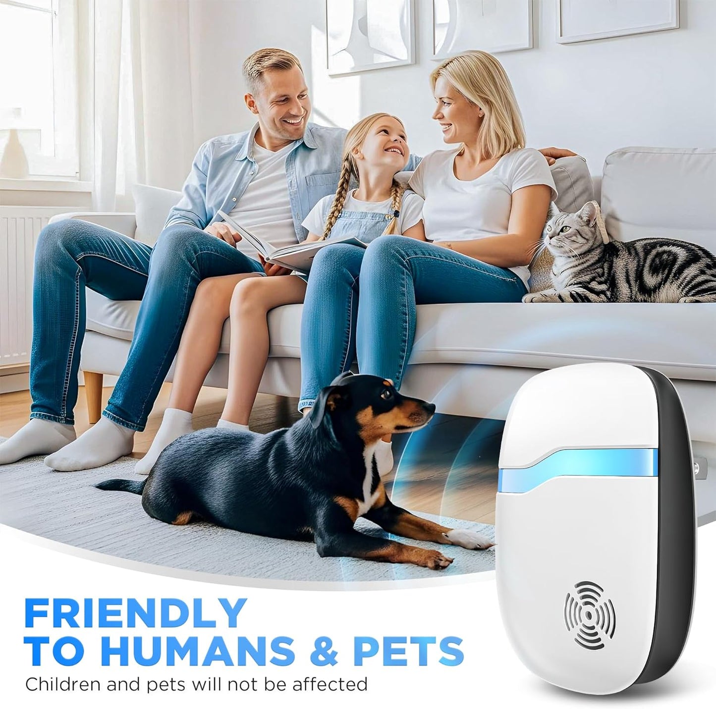 (2026 Upgraded) Ultrasonic Insect & Pest Indoor Repeller - Stronger Driving Force, Repellent for Mouse, Rats, Cockroaches, Bugs, Ants, Spiders, Plug-in Control Device, Silent for Home (6 Pack)