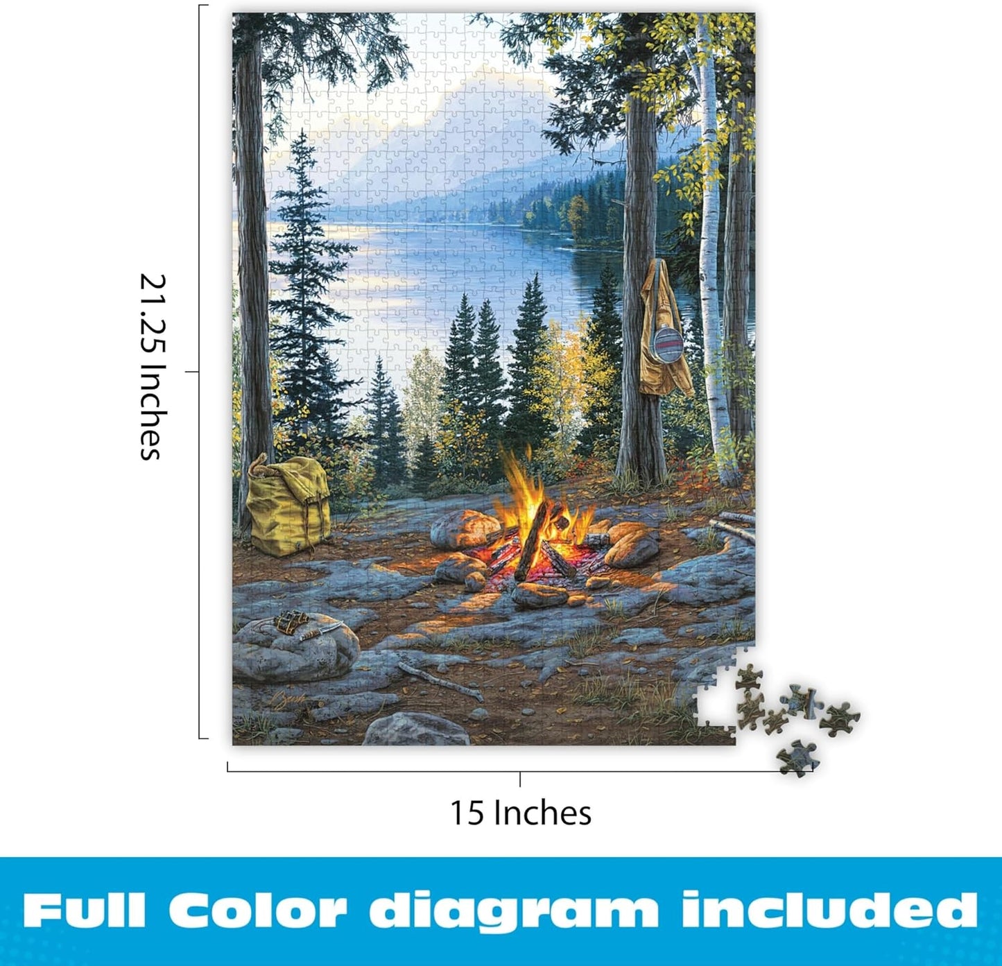 Buffalo Games Jigsaw Puzzle – Room with a View by Darrell Bush – 1000-Piece Puzzle for Adults, Includes Poster, Made in USA