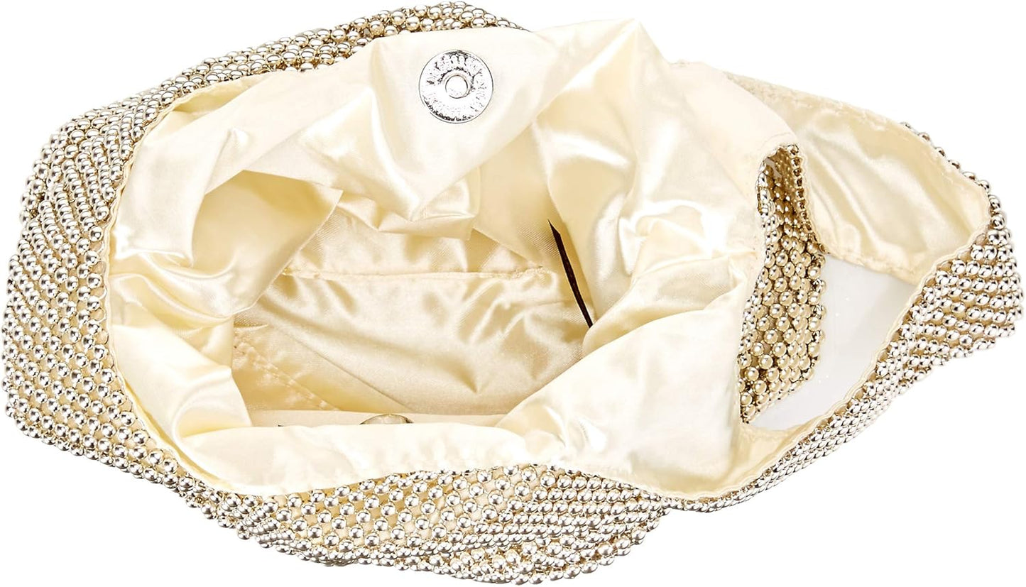Jessica McClintock Womens Logan Mesh Pouch Evening Bag