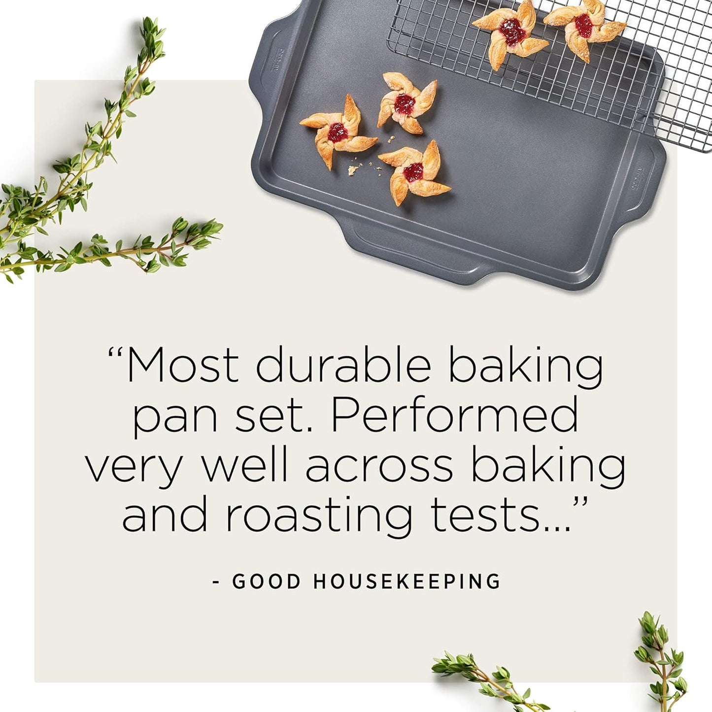 All-Clad Pro-Release Nonstick 9x13 Inch Oven Safe 450F Half Sheet, Cookie Sheet, Muffin Pan, Cooling & Baking Rack, Round & Loaf Cake Pans, Grey