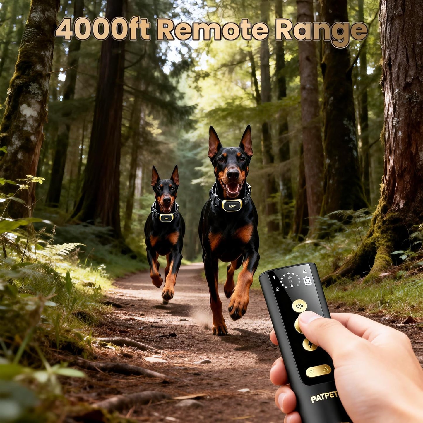 Dog Training Collar with Clicker - 4200Ft E Collar for Dogs Training IPX7 Waterproof with 3 Training Modes, Dog Shock Collar for Dogs(15-140 lbs)