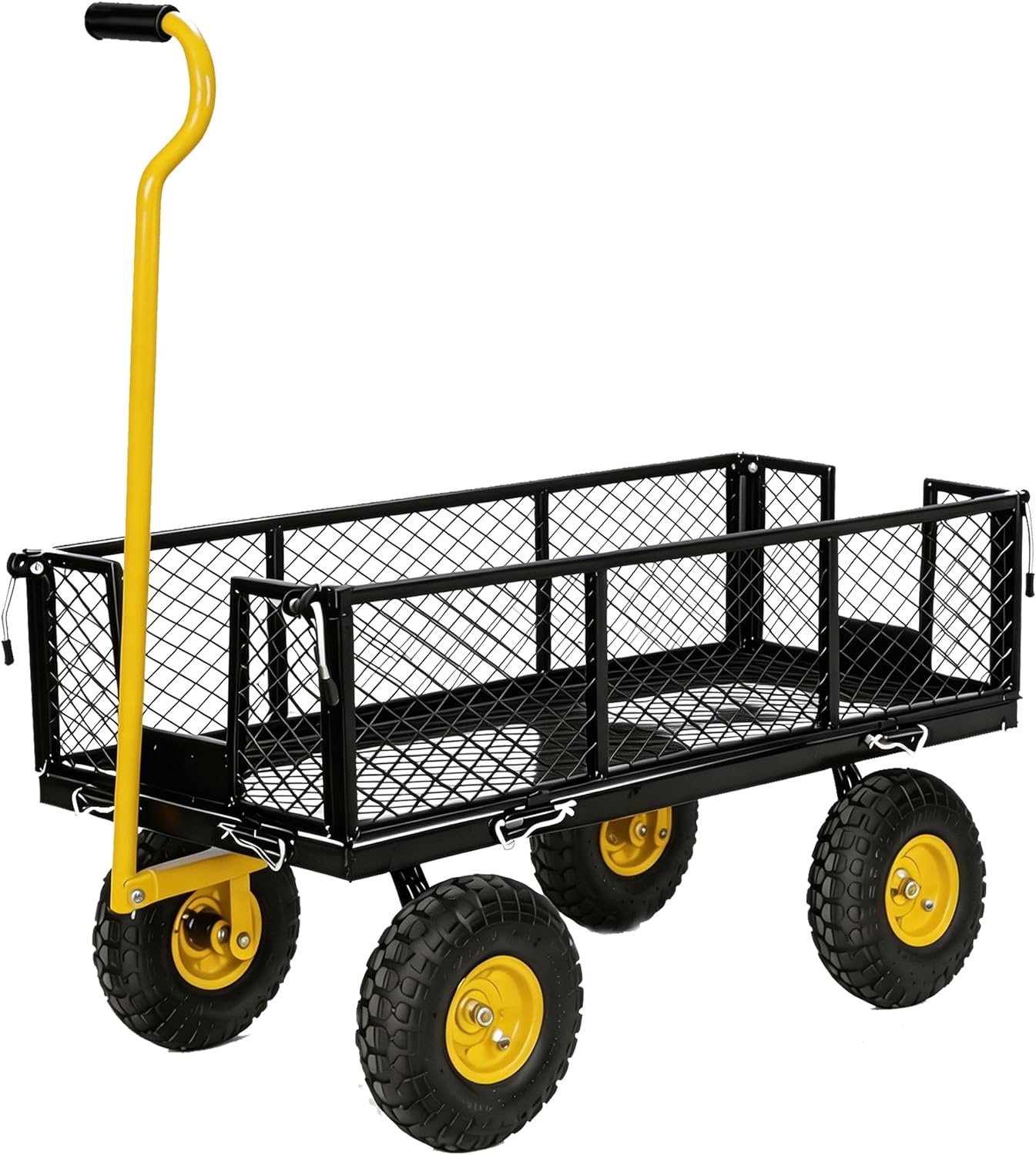 NorthSky Heavy Duty Garden Cart - 800lbs Load Capacity with 180° Rotating Handle, 10" All-Terrain Tires, Removable Sides for Easy Hauling, Garden Wagon for Yard Work, Outdoor Utility Cart