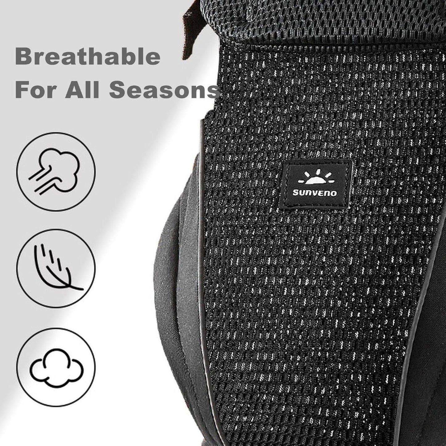 SUNVENO Hip Seat Baby Carrier for Toddler, Baby Carrier with Hip Seat, Patented Ergonomic Support for Heavy Babies, Lightweight Breathable Design, 7-45 lbs