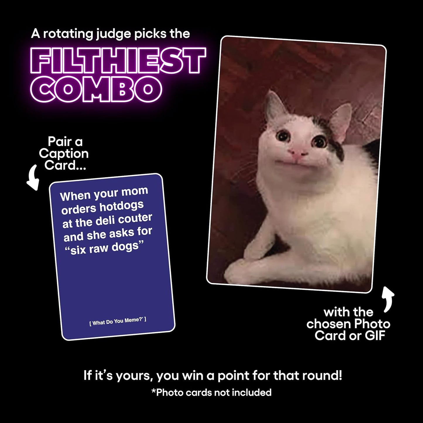 What Do You Meme? After Hours by Relatable, The Explicit Expansion Pack for Game Night, Board Games, Adult Games, and Party Games, Includes 100 Caption Cards to Play with Full-Sized Game