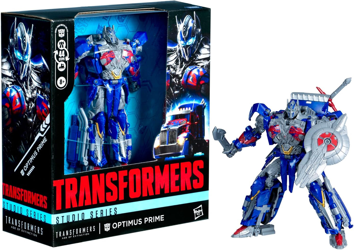 Transformers Toys Studio Series Leader Class Age of Extinction Optimus Prime, 8.5-inch Converting Action Figure, Ages 8+