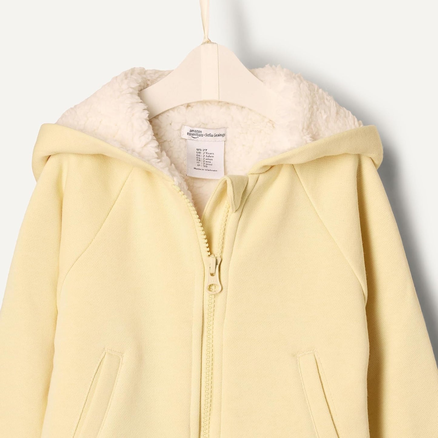 Amazon Essentials x Sofia Grainge Unisex Toddlers and Babies' French Terry Zip Hoodie Sweatshirt