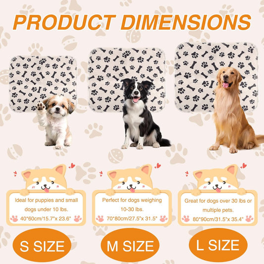 Puppy Pads with Pheromones, Washable Puppy Pee Pads for Dogs & Cats -Leak & Odor Proof, Non-Slip Base Training Pads for Home & Travel, Easy to Clean & Reusable (Medium: 27.5" × 31.5")