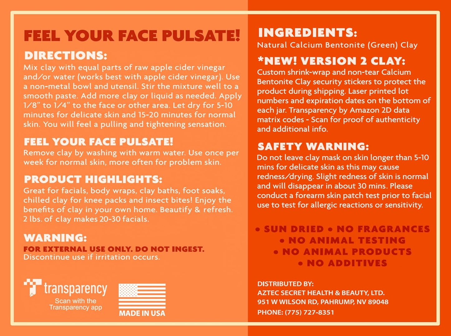 Aztec Secret– Indian Healing Clay 16 Oz – Deep Pore Cleansing Facial & Body Mask – The Original 100% Natural Calcium Bentonite Clay – New Version 2