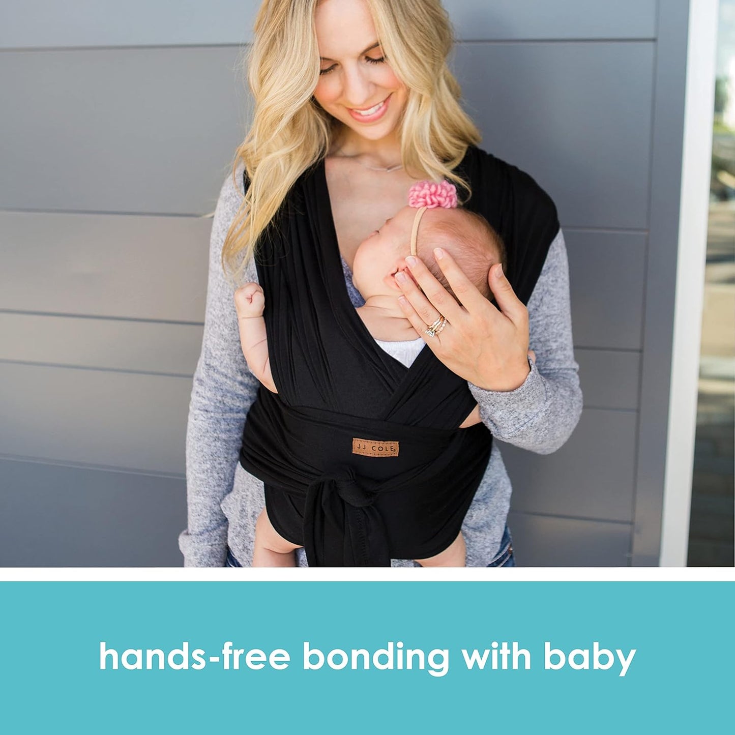 JJ Cole Agility Flex Stretch Baby Carrier – Infant Carrier to Toddler Carrier – 1 Size fits Most Parents – Women 6-20 and Men XS-2X