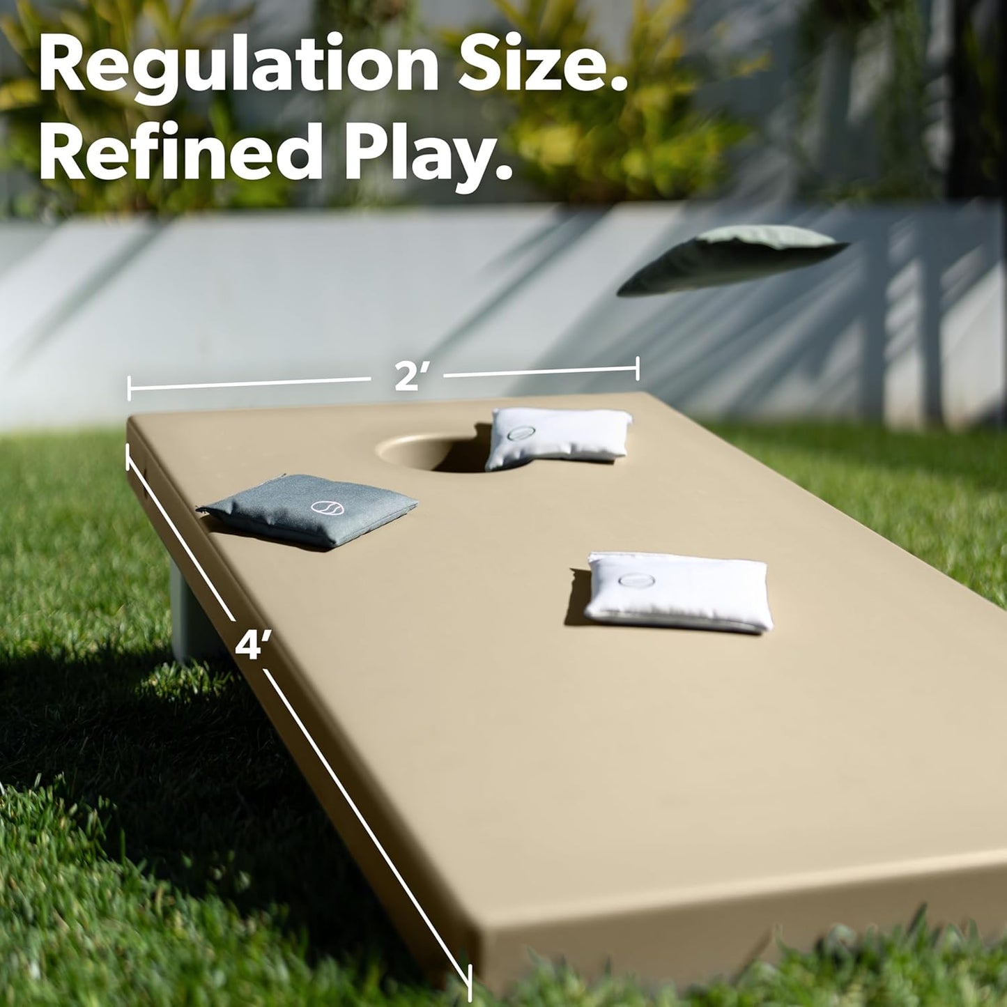 Coast Modern All Weather Cornhole Board Set - 4 x 2 ft Regulation Size - Premium Outdoor Game for Adults & Family