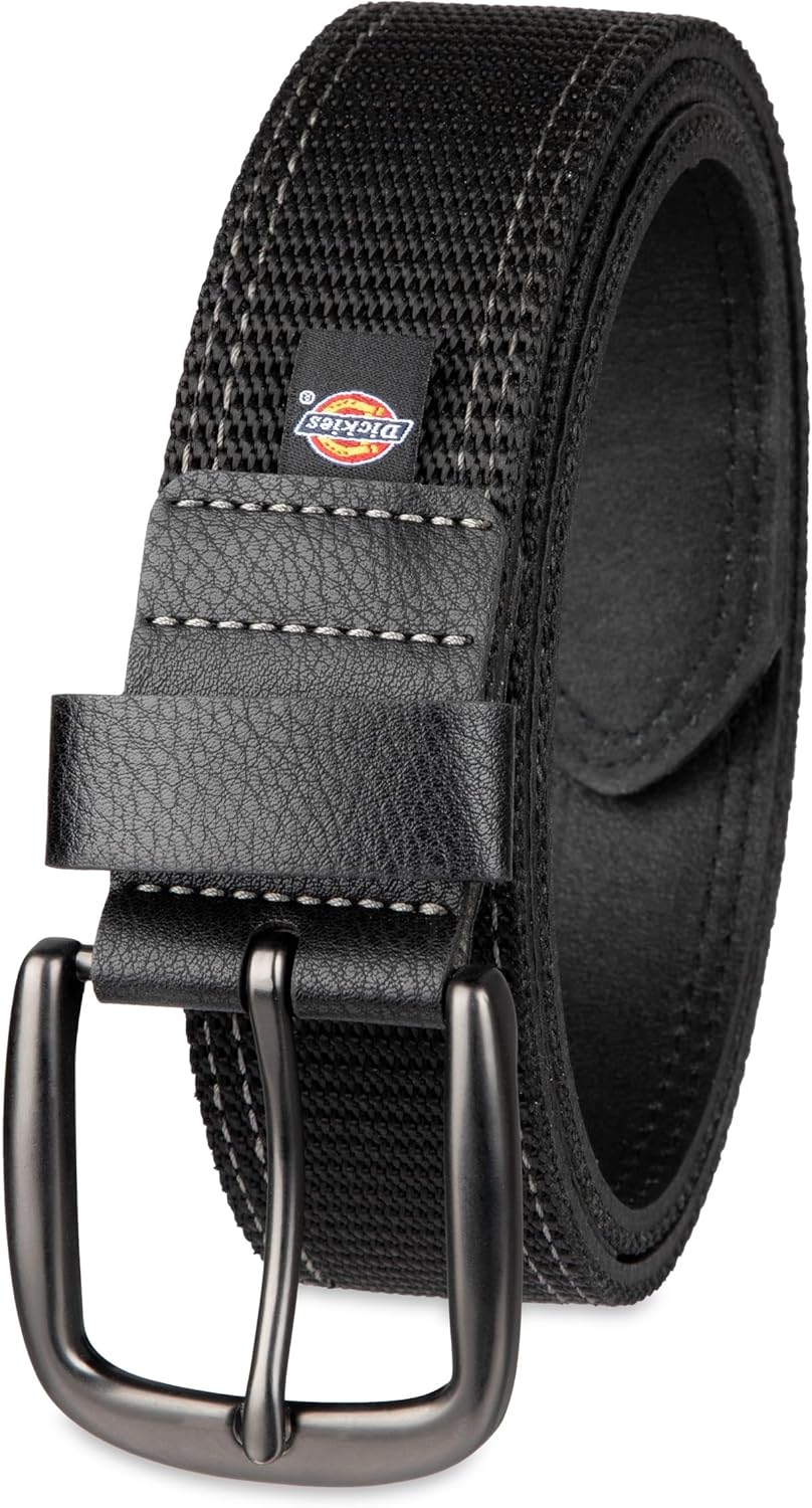 Dickies mens Industrial Strength Leather Belt – Workwear, Durable, Reinforced, Heavyweight