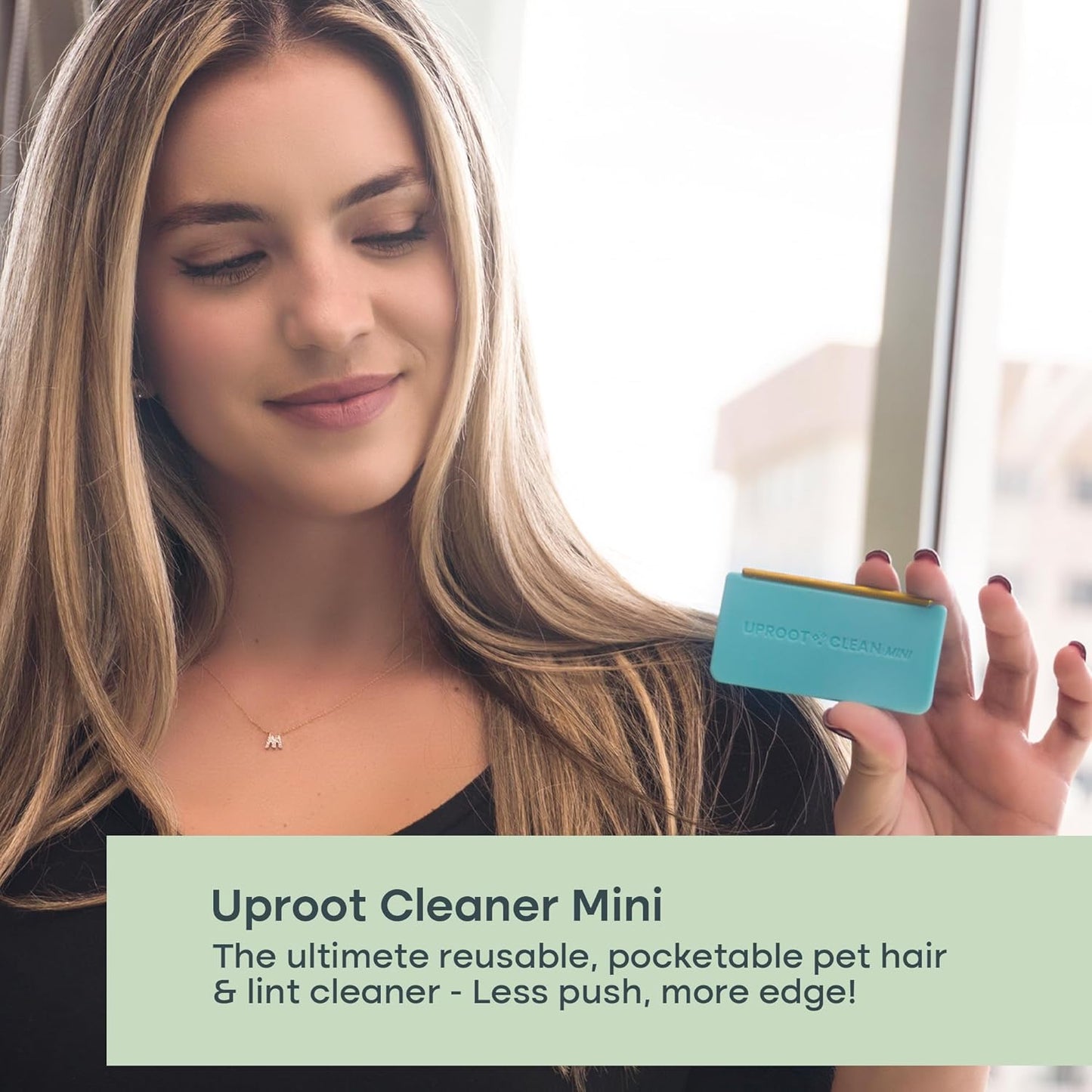 Uproot Cleaner Mini Pet Fur Removal Tool - Pocket-Sized Dog Hair Remover for Car, Clothes, Cat Beds & Tight Corners - by The Creators of The Uproot Cleaner Pro Pet Hair Removal Tool