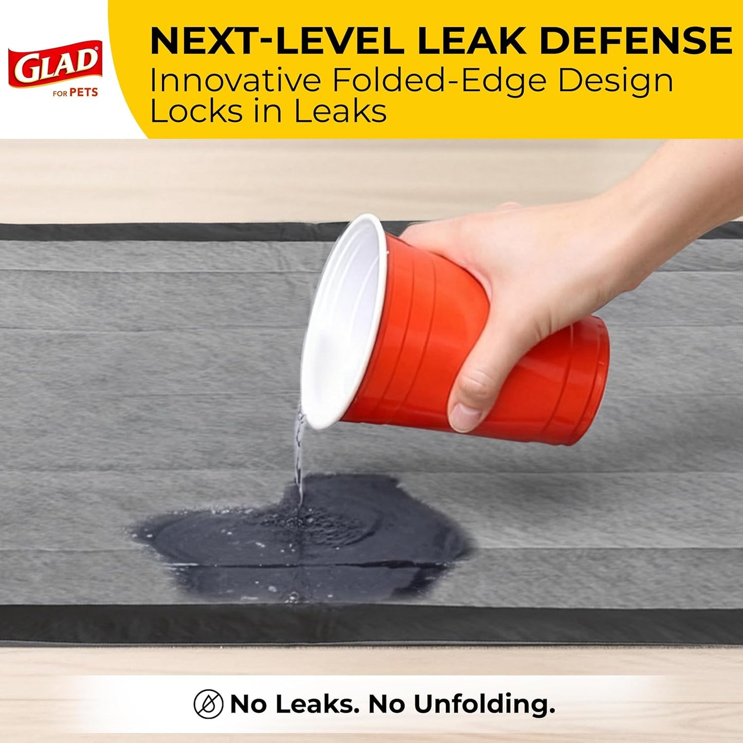 Glad for Pets Extra Large Charcoal Dog Training Pads, Absorbent Leak Proof Pee Pads for Dogs and Puppies, Odor Control Potty Pads with Activated Carbon, 28 x 30 Inches, 30 Count