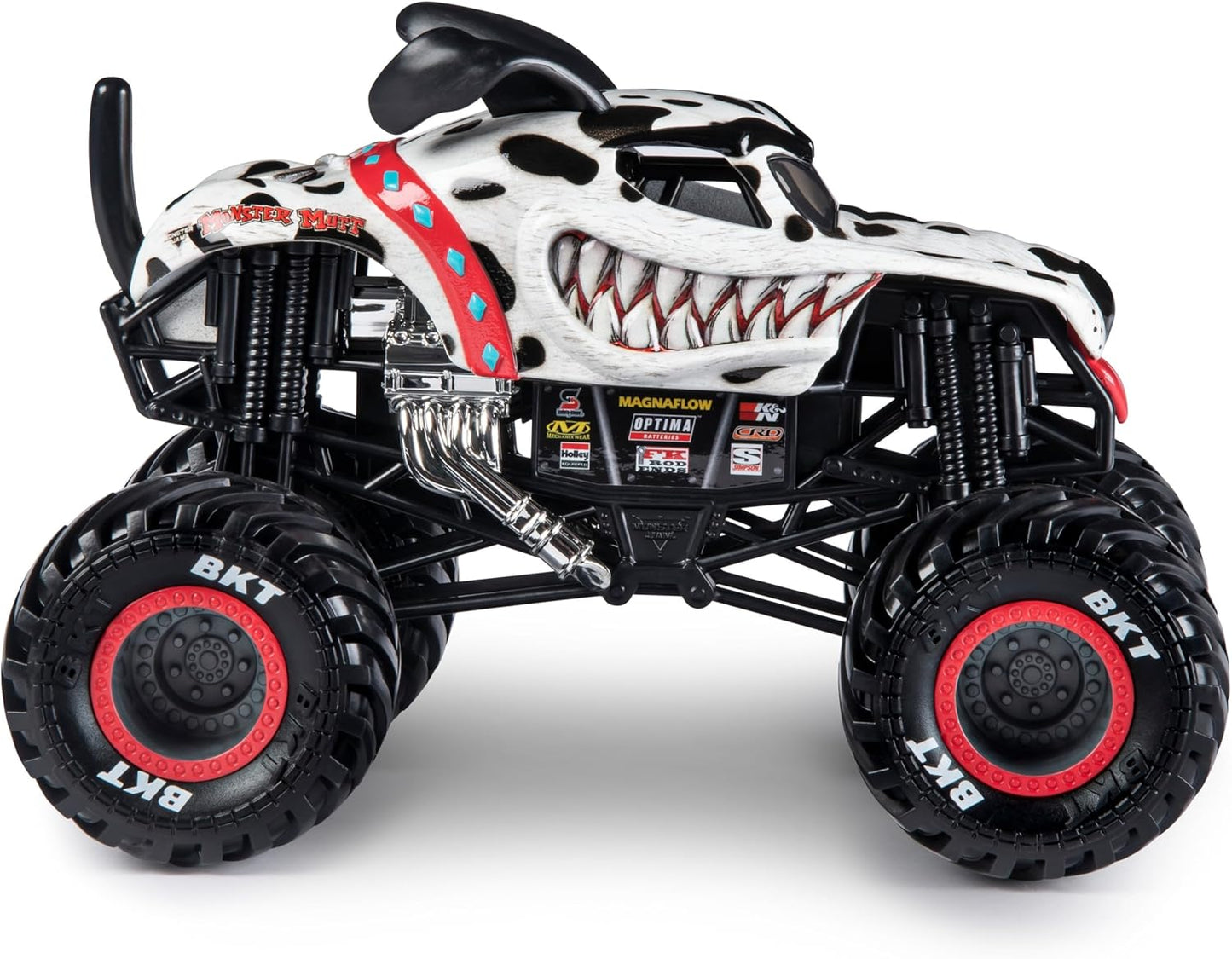Monster Jam, Official Monster Mutt Dalmatian Monster Truck, Die-Cast Vehicle, 1:24 Scale