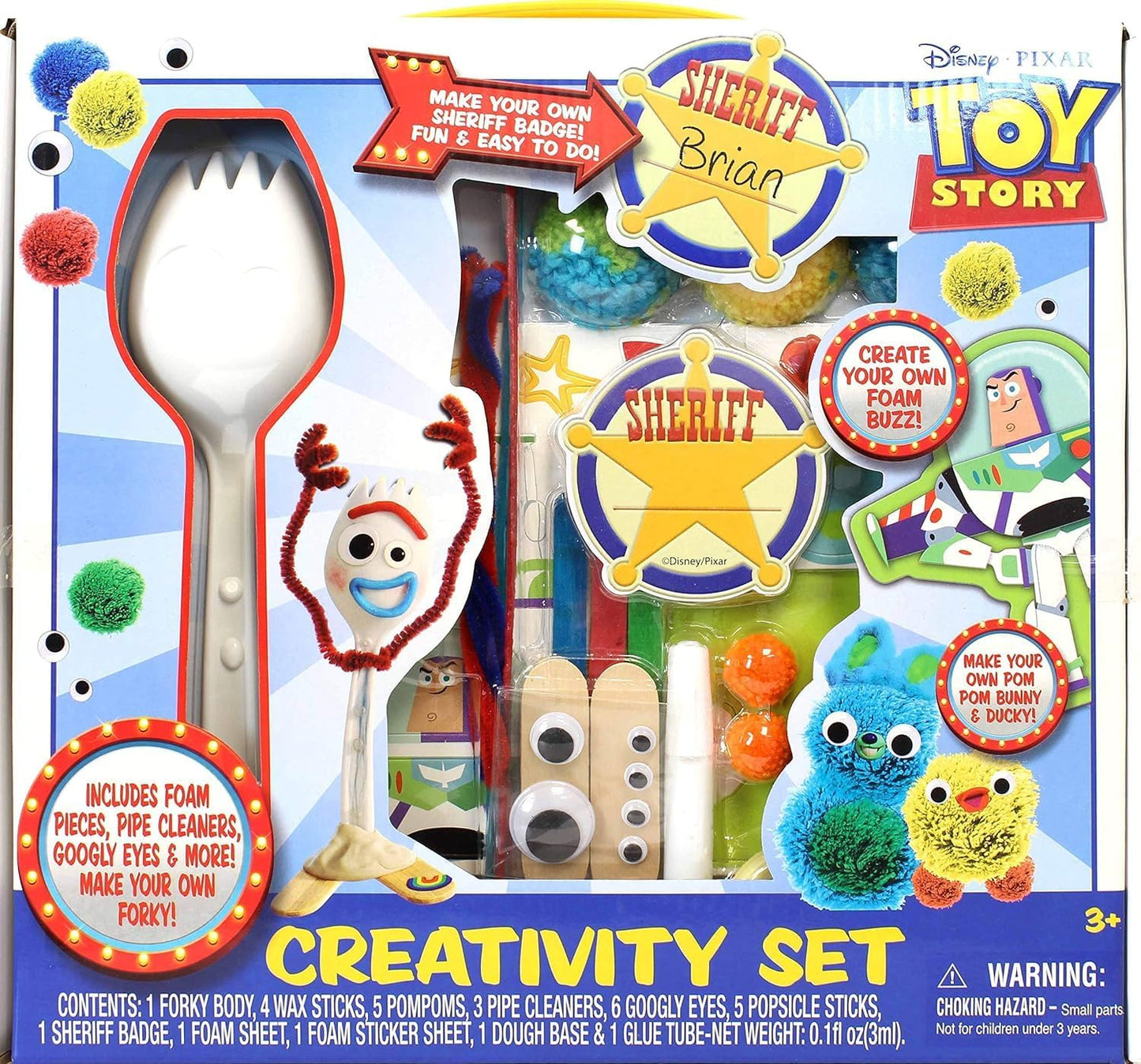 Disney-Pixar's Toy Story Creativity Set – Art Activity Kit with Stickers, Coloring Sheets, Markers & More – Fun Travel Set for Kids, Party Favor & Gift for Ages 3+