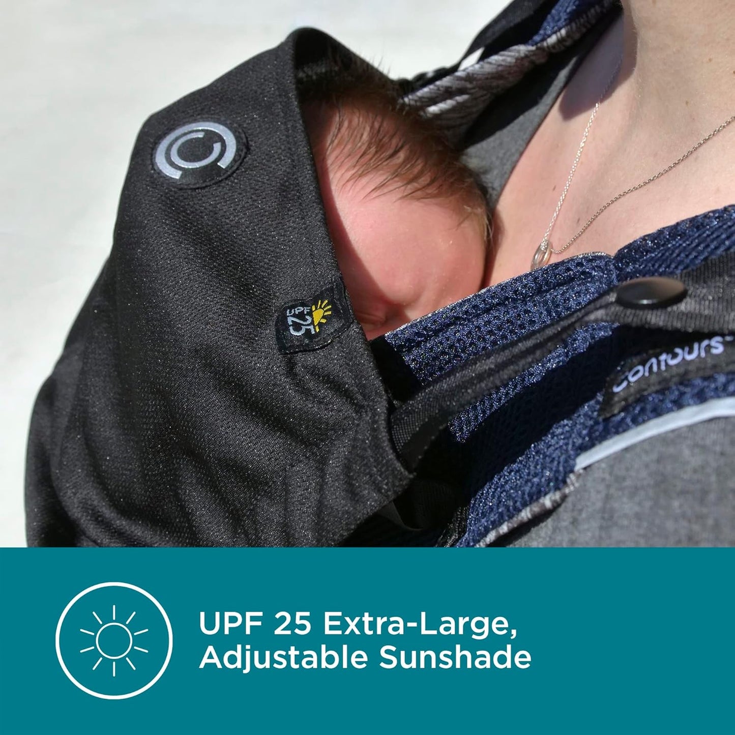 Contours Baby Carrier Newborn to Toddler | Journey GO 5 Position Convertible Easy-to-Use Baby Carrier with Pockets for Men and Women, Face in, Face Out, Front, Back & Hip (8-45 lbs) - Cosmos Navy