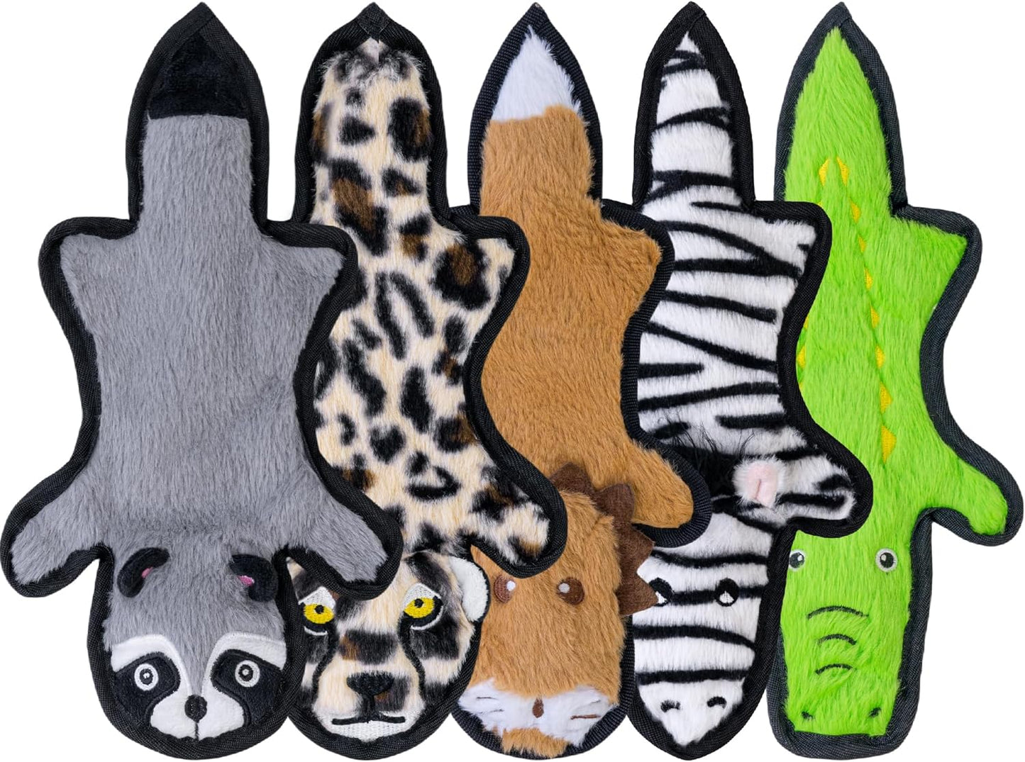 SHARLOVY No Stuffing Dog Toys Crinkle Squeaky, Long Lasting Chews for Aggressive, Durable Plush Dog Puppy Chew Toys for Teething, with 6 Tough Layers for Small Medium Large Breed