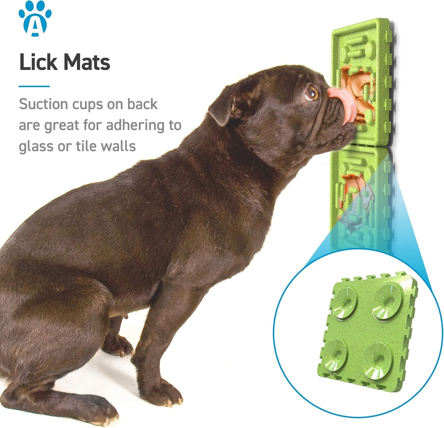 Any Pet Slow Feeding Mat - Tray, Slow Feeder Dog Bowls, Anxiety Relief Feeding Mat with Suction