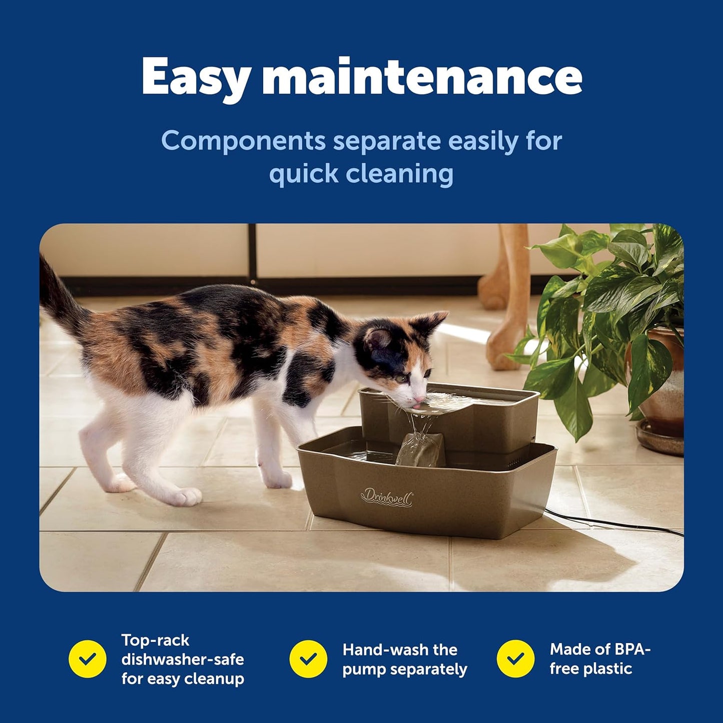 PetSafe Drinkwell Multi-Tier Pet Fountain - Encourages Hydration for Cats & Dogs - Large-Capacity Waterer - Double Tier - Filtered Fountain with Carbon Filter - 100 oz Water Capacity