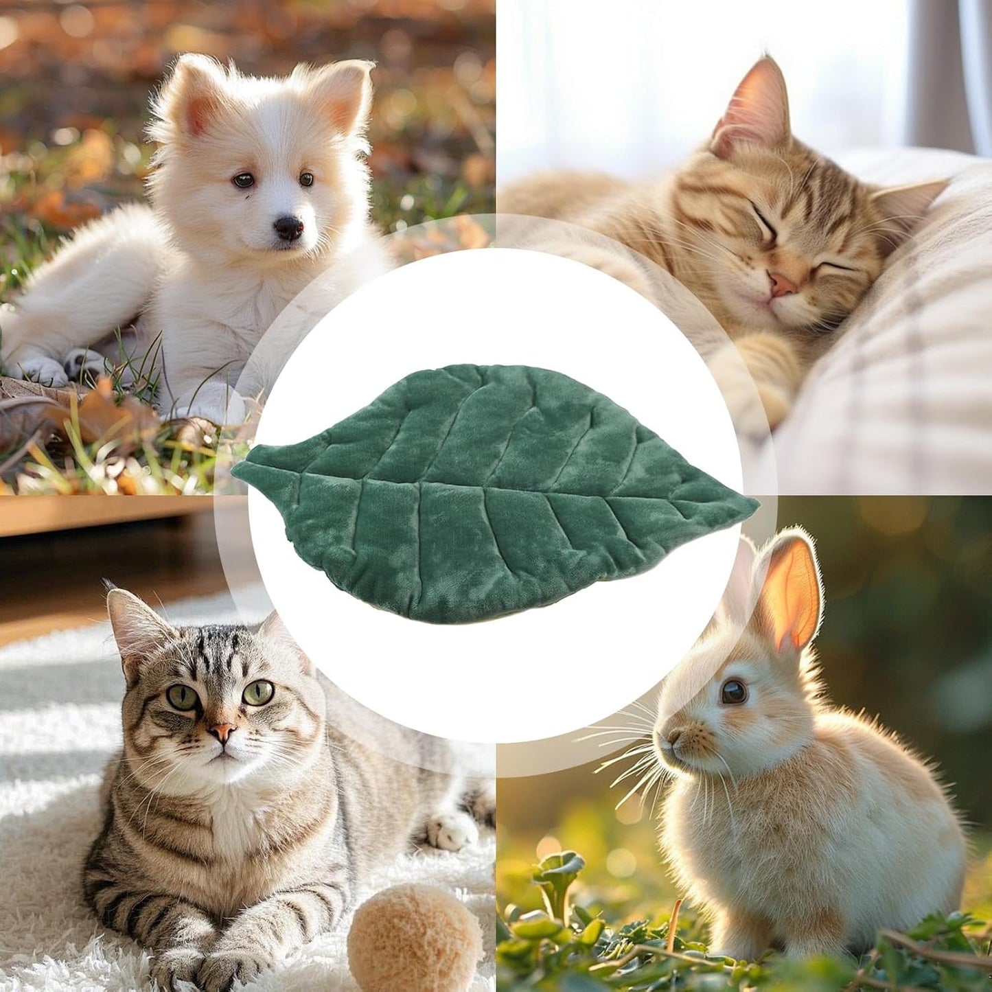 Washable Cat Bed, Warm Cotton Cat Mat Bed, Non-Slip Mattress Pet Supplies for Sleeping Indoor Outdoor Couch Crate Travel Car Seat Kennel Floor Kitten Puppy Animal