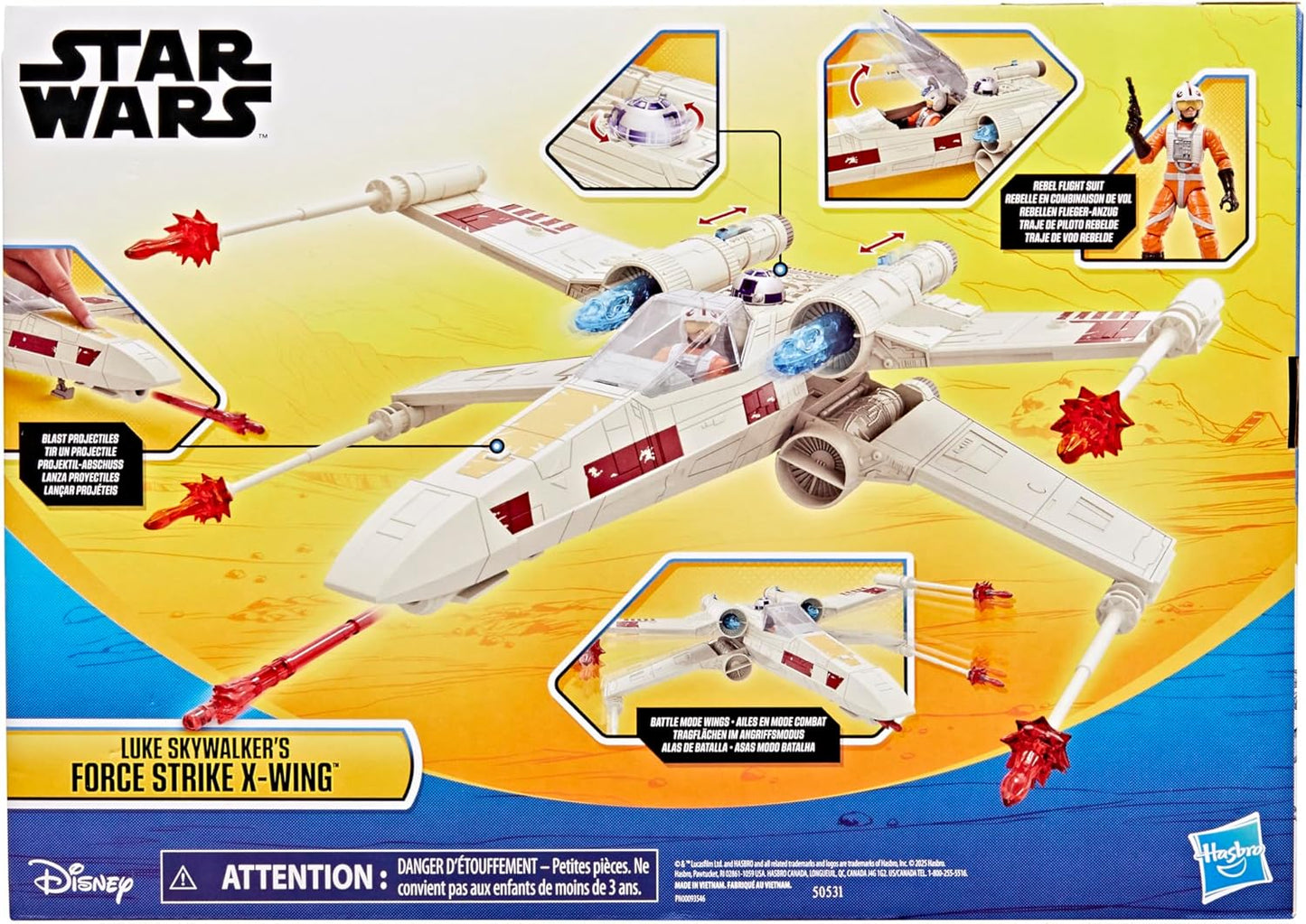STAR WARS Epic World of Action Luke Skywalker's Force Strike X-Wing, 4-Inch Scale Action Figure & Vehicle, Toys for Boys & Girls Ages 4+