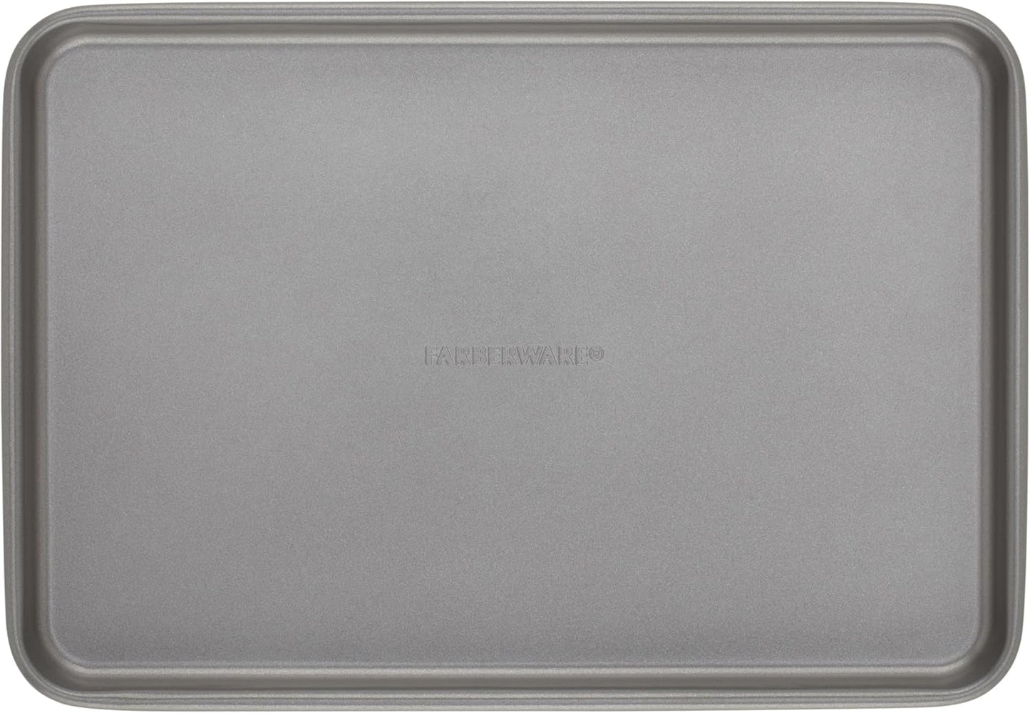 Farberware Bakeware Steel Nonstick Toaster Oven Pan Set, 4-Piece Baking Set, Gray