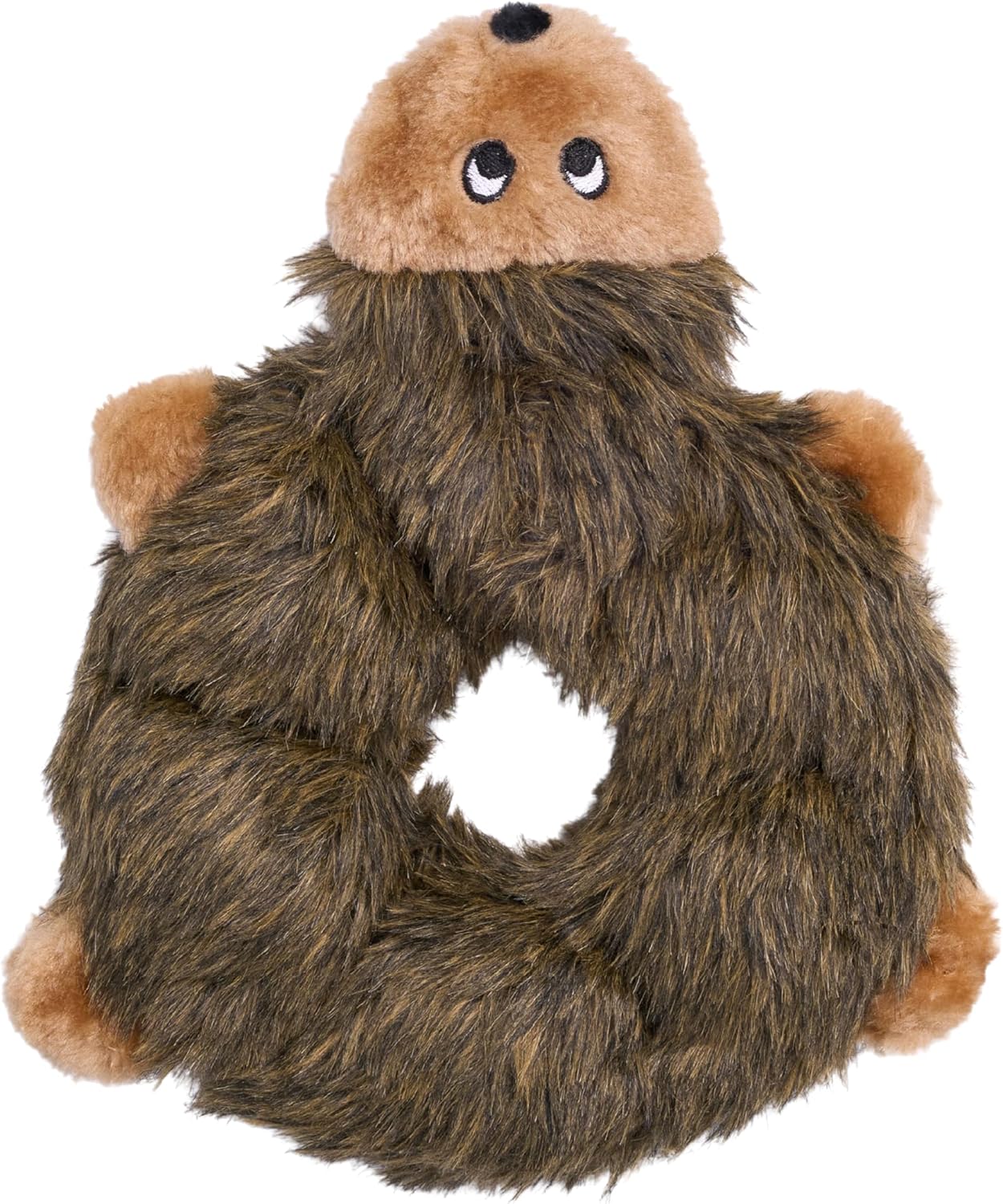 ZippyPaws Loopy - No Stuffing Dog Toys to Keep Them Busy, for Small, Medium, & Large Dogs, Squeaky Pet Toy for Boredom, Unstuffed Chew Toy, Soft Plush Puppy Products, Hedgehog - 10"