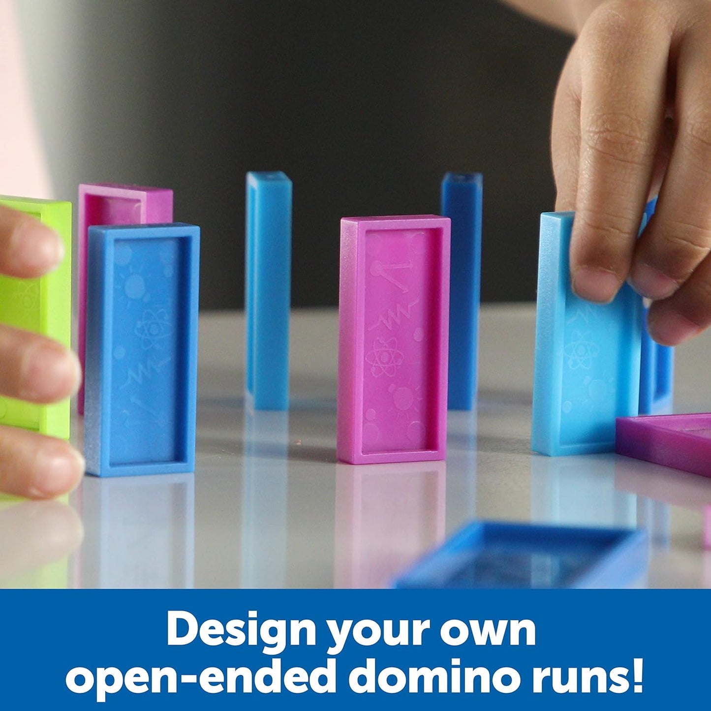 Learning Resources STEM Explorers Domino Action - 59 Pieces, Age 5+ STEM Toys for Kids, Domino for Kids