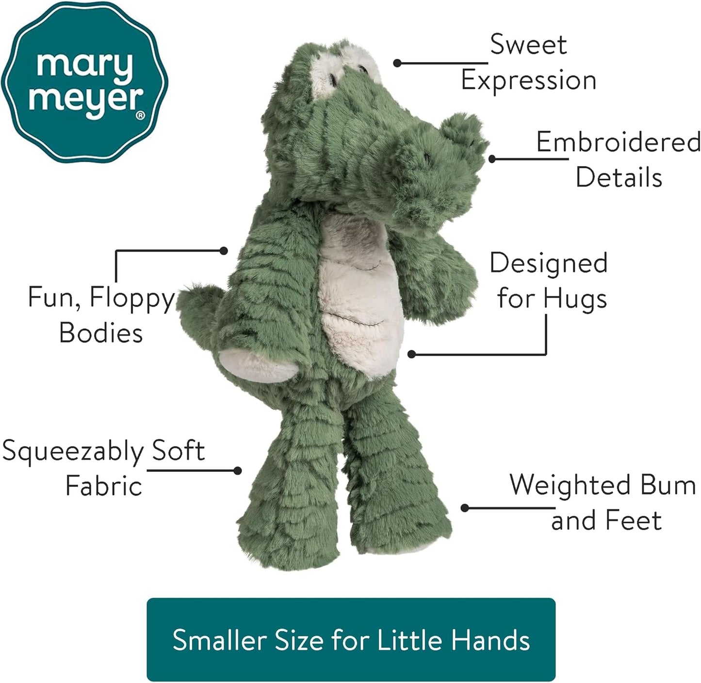 Mary Meyer Marshmallow Zoo Stuffed Animal Soft Toy, 9-Inches, Junior Gator
