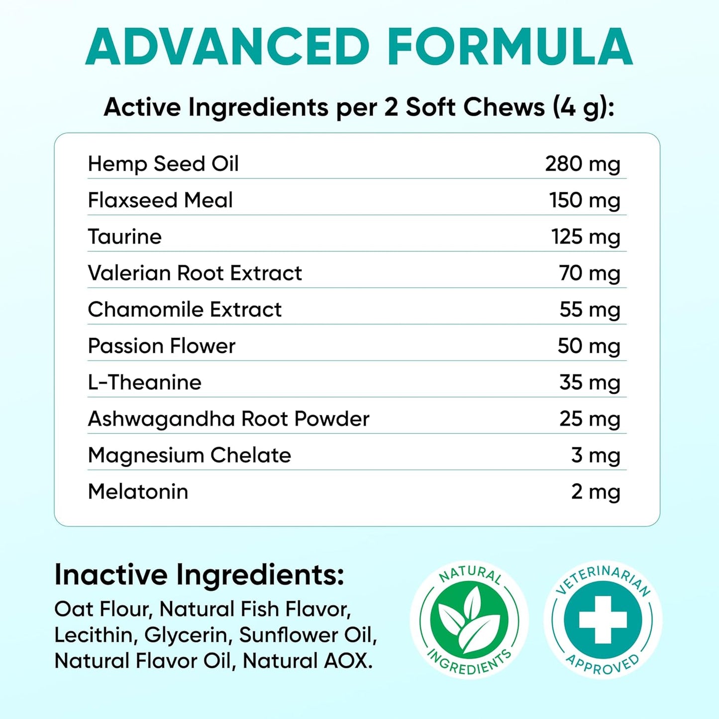 Hemp Calming Chews for Dogs - Dog Calming Chews for Anxiety Relief, Stress, Separation, Fireworks, Thunder, Travel, Vet Visits - USA Product - 120 Soft Treats with Melatonin, Chamomile, Passion Flower