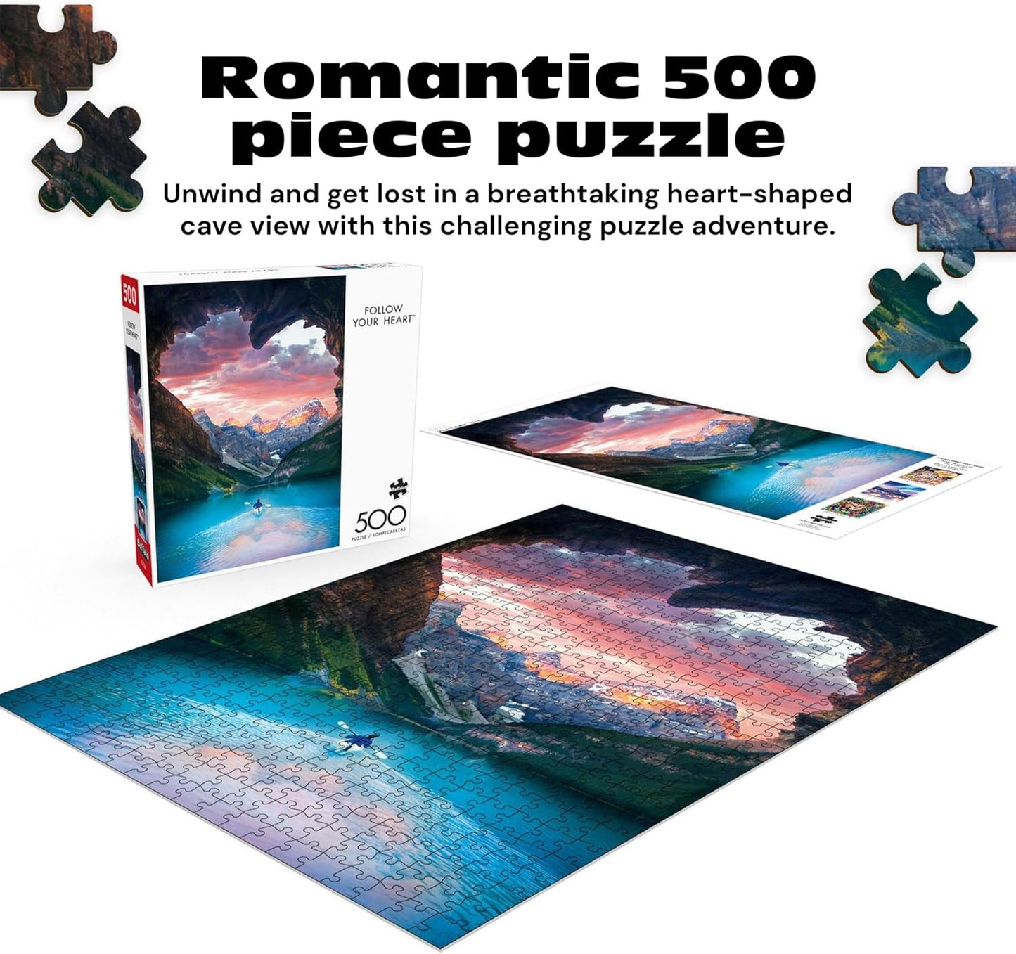 Buffalo Games - Dillion Saw -Follow Your Heart - 500 Piece Jigsaw Puzzle For Adults -Challenging Puzzle Perfect for Game Nights - Finished Size is 21.25 x 15.00