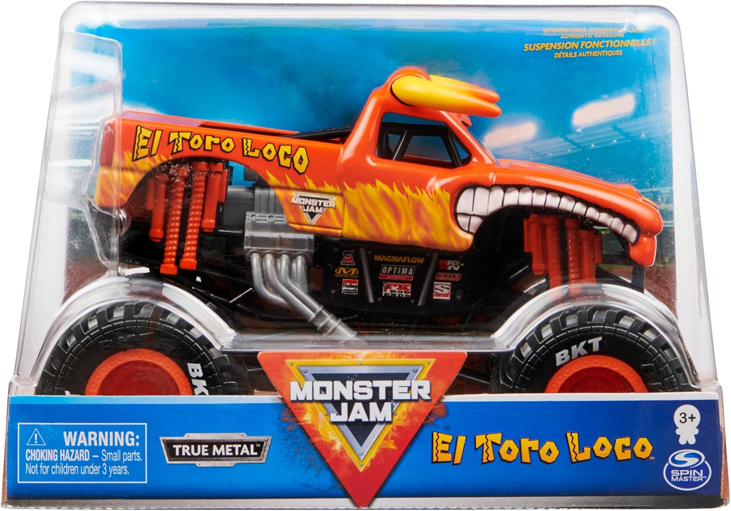 Monster Jam Official Monster Truck - El Toro Loco 1:24 Scale Die-Cast Vehicle - Chrome Rims and Tires For All Playsets - Collectible For Fans & Parties