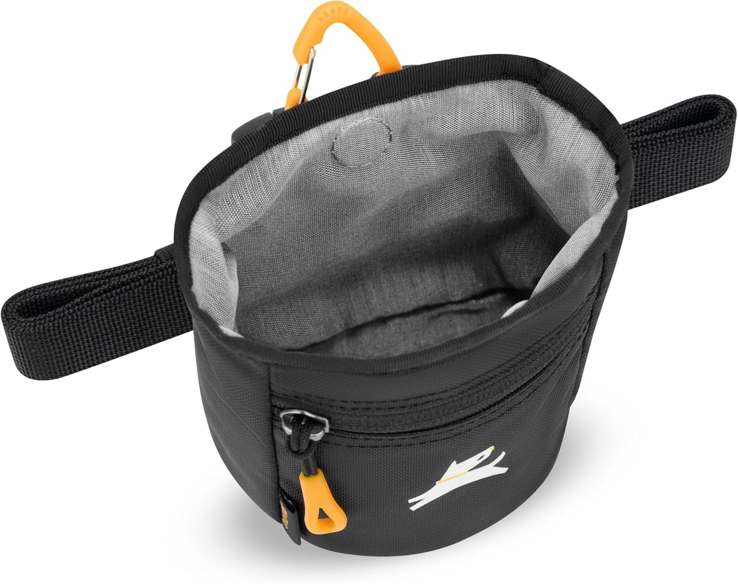 OllyDog Goodie Treat Bag, Dog Treat Pouch, Waist Belt Clip for Hands-Free Training, Magnetic Closure, Dog Training and Behavior Aids, Three Ways to Wear (Raven S'25)