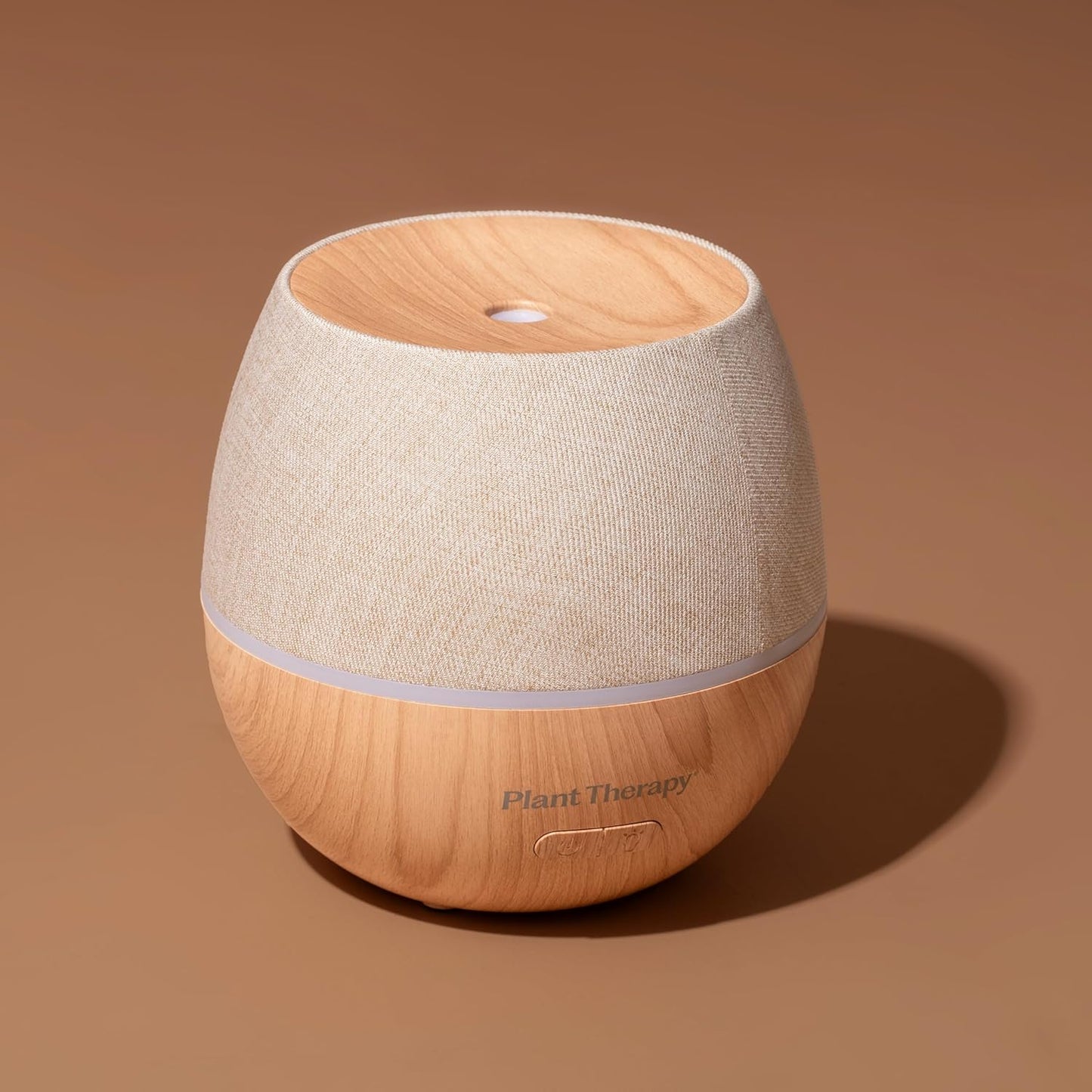 Plant Therapy Drift Linen Essential Oil Diffuser, Stylish Linen Cover Adds a Soft, Natural Touch to Any Space, Intermittent & Continuous Mist, Color-Changing Light Feature, 320 Square Feet Coverage