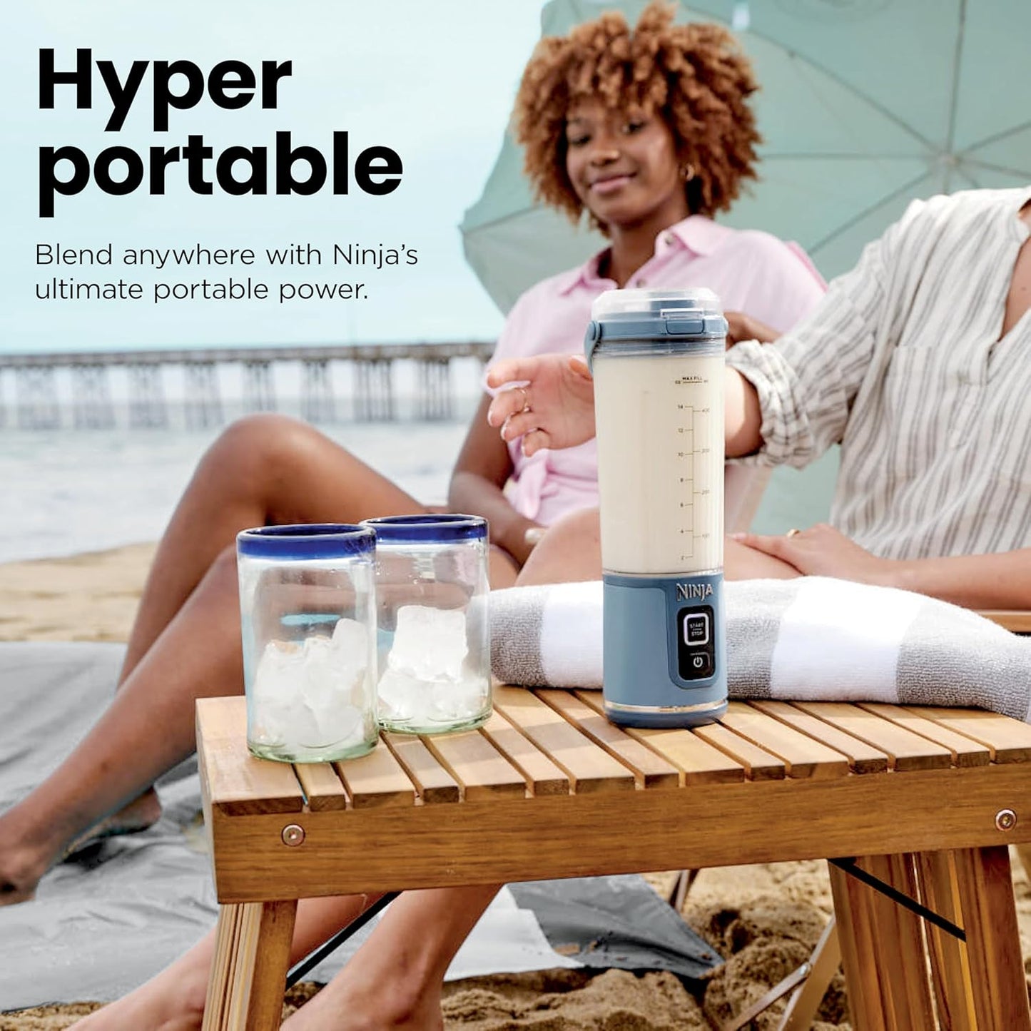 Ninja Blast Portable Blender, Cordless, 18oz. Vessel, Personal Blender For-Shakes and Smoothies, BPA Free, Leakproof-Lid and Sip Spout, USB-C Rechargeable, Dishwasher Safe Parts, Tinted Pink, BC151PK
