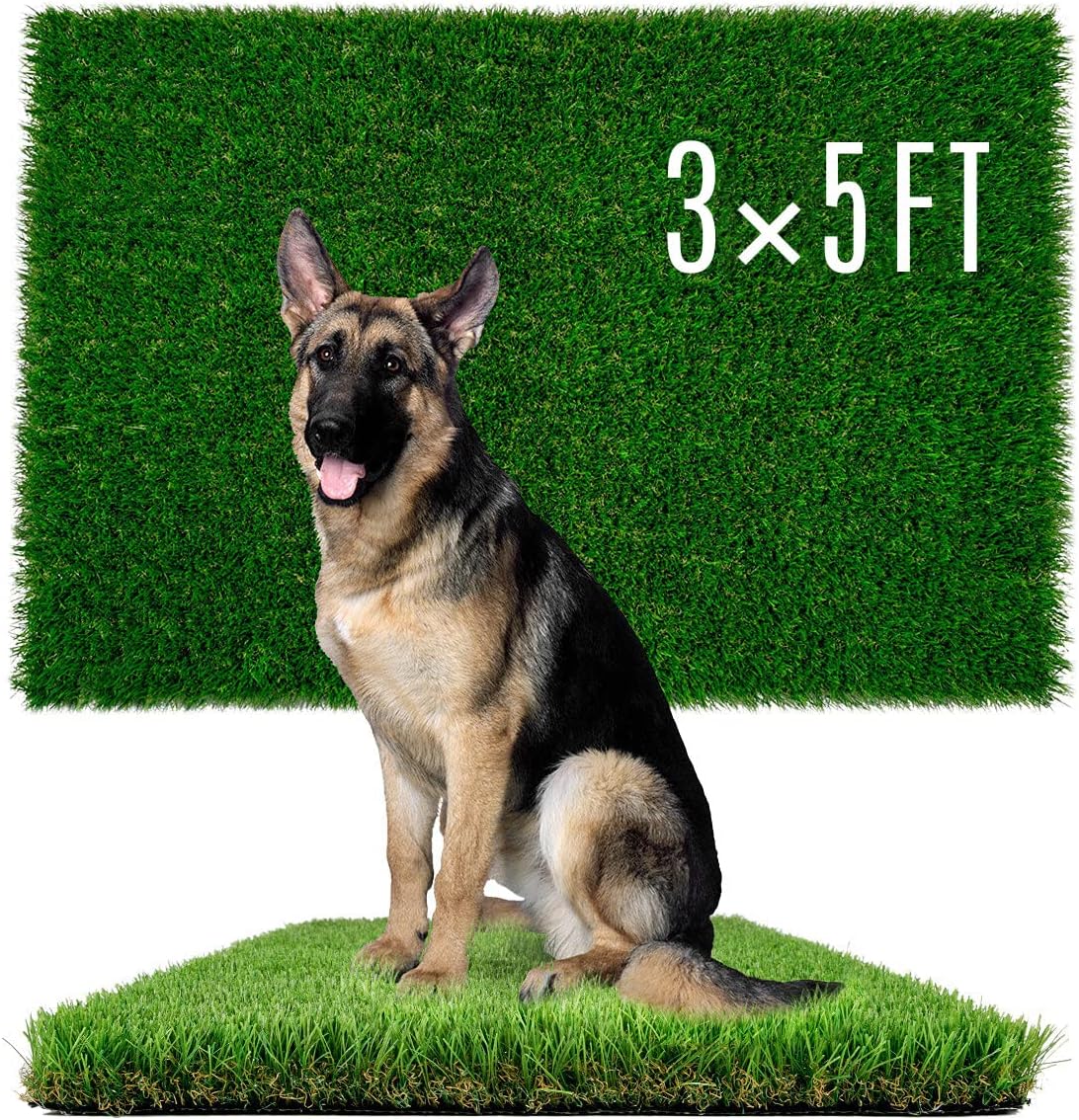 SunTurf Dogs Grass for Potty Training, Artificial Grass for Dogs Puppy Fake Grass Pads 3×5ft Large Supplies Pets Litter Rugs for Puppy Training