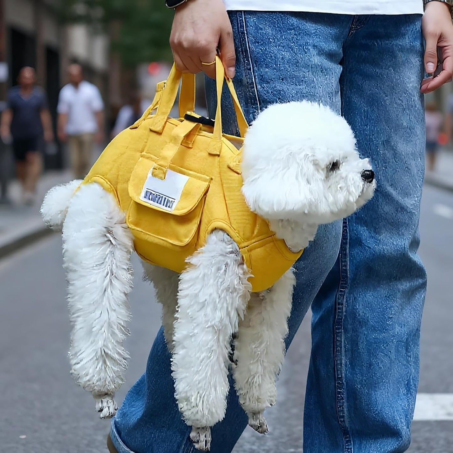 Pet Harness, Lift Support Vest, Adjustable Shoulder Carrier with Strong Handles for Small Dogs Vet Visits Long Hiking Park Camping Mobility Aid Comfortable Assistance Gear