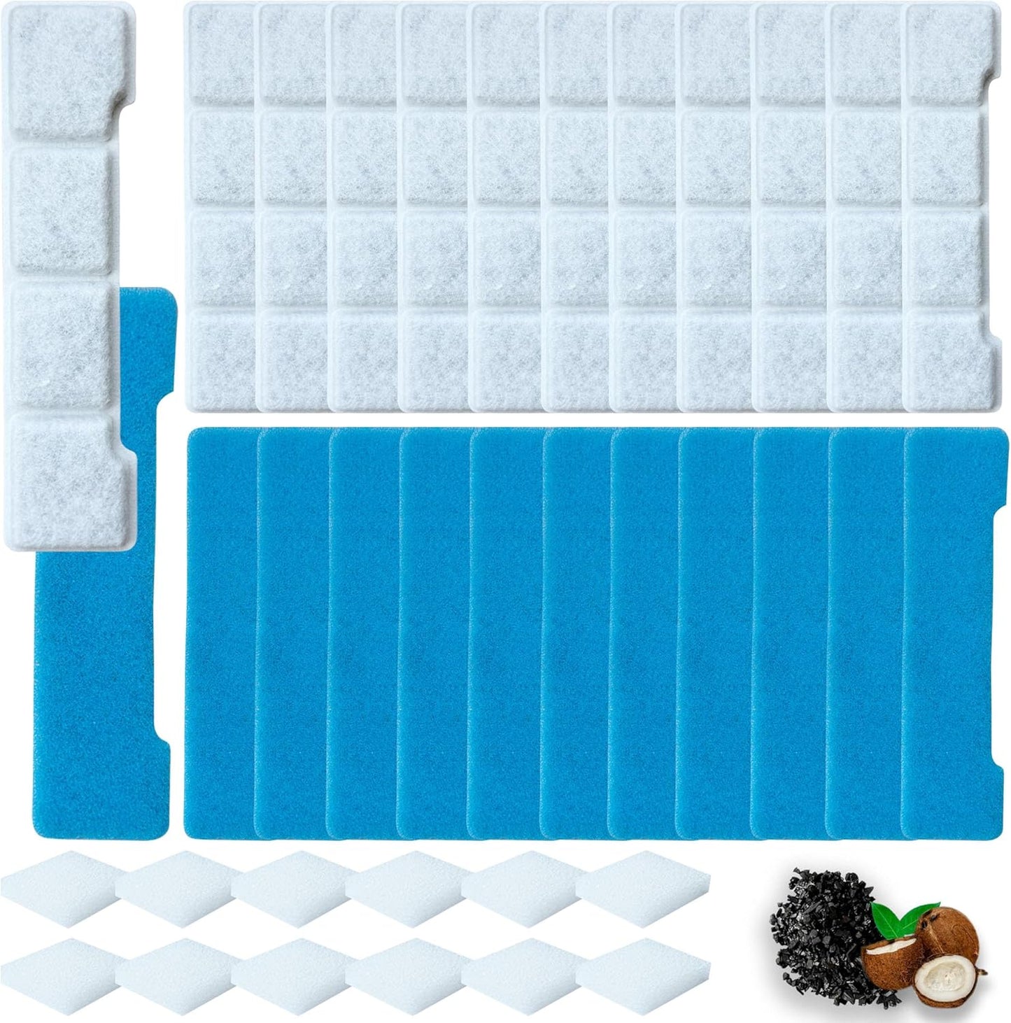 12 Set Dog Water Fountain Filters Replacement Compatible with SIBAYS 4Gal/15L, for Kastty 4Gal/15L Stainless Steel Fountain