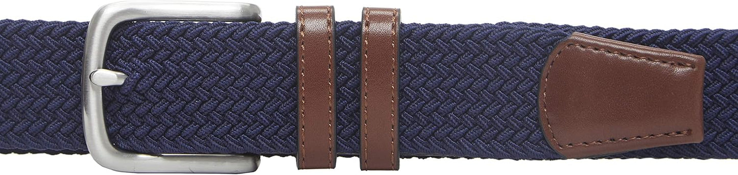 Amazon Essentials Men's Stretch Woven Braid Belt for Jeans