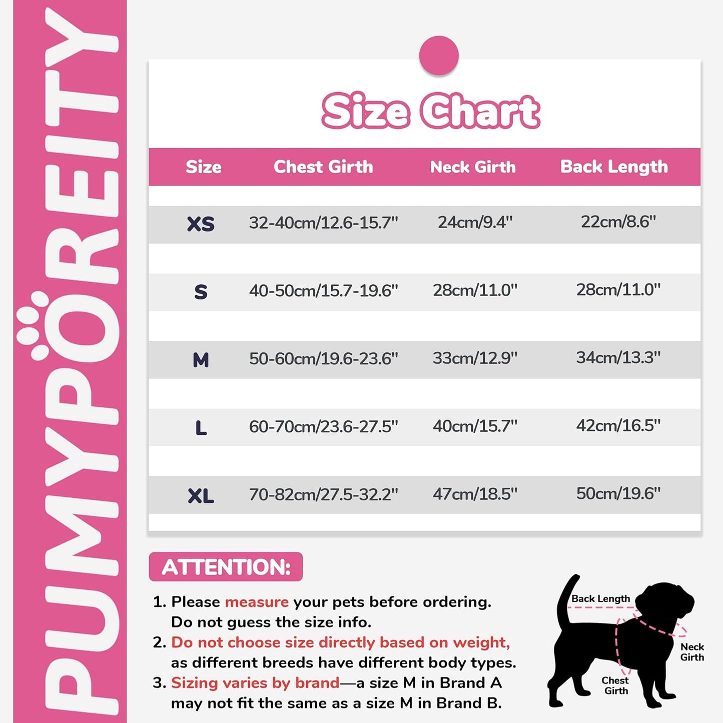 PUMYPOREITY Dog Diaper with Suspender, Escape-Proof Anti-Harassment Garment for Heat Cycle, Incontinence, Puppy Training, Senior Dog, L, Pink