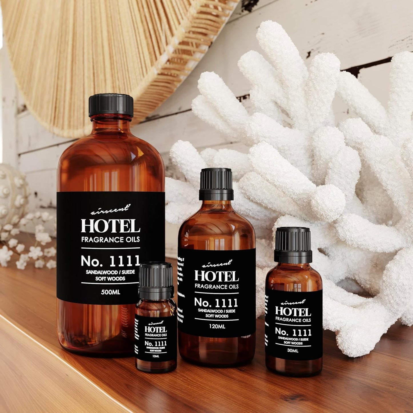 AirScent My Way Diffuser Oil No. 1111 Inspired by the 1 Hotel Miami Scent - Premium My Way Fragrance Oil for Ultrasonic and Waterless Diffusers and Crafting - 120 mL, 4 fl oz Glass Dropper Bottle