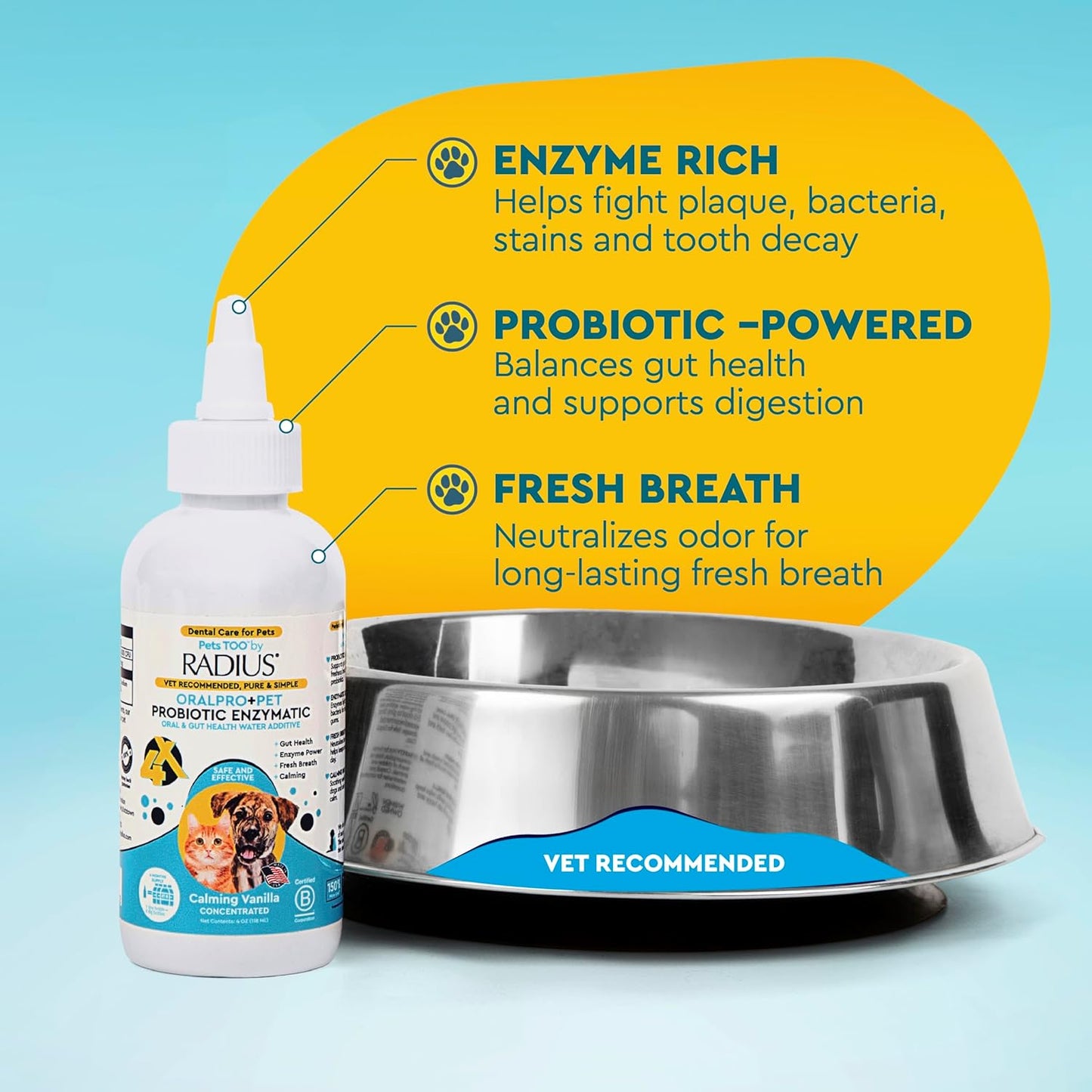 RADIUS OralPro+ Pet Probiotic Dental Water Additive (Enzymatic)