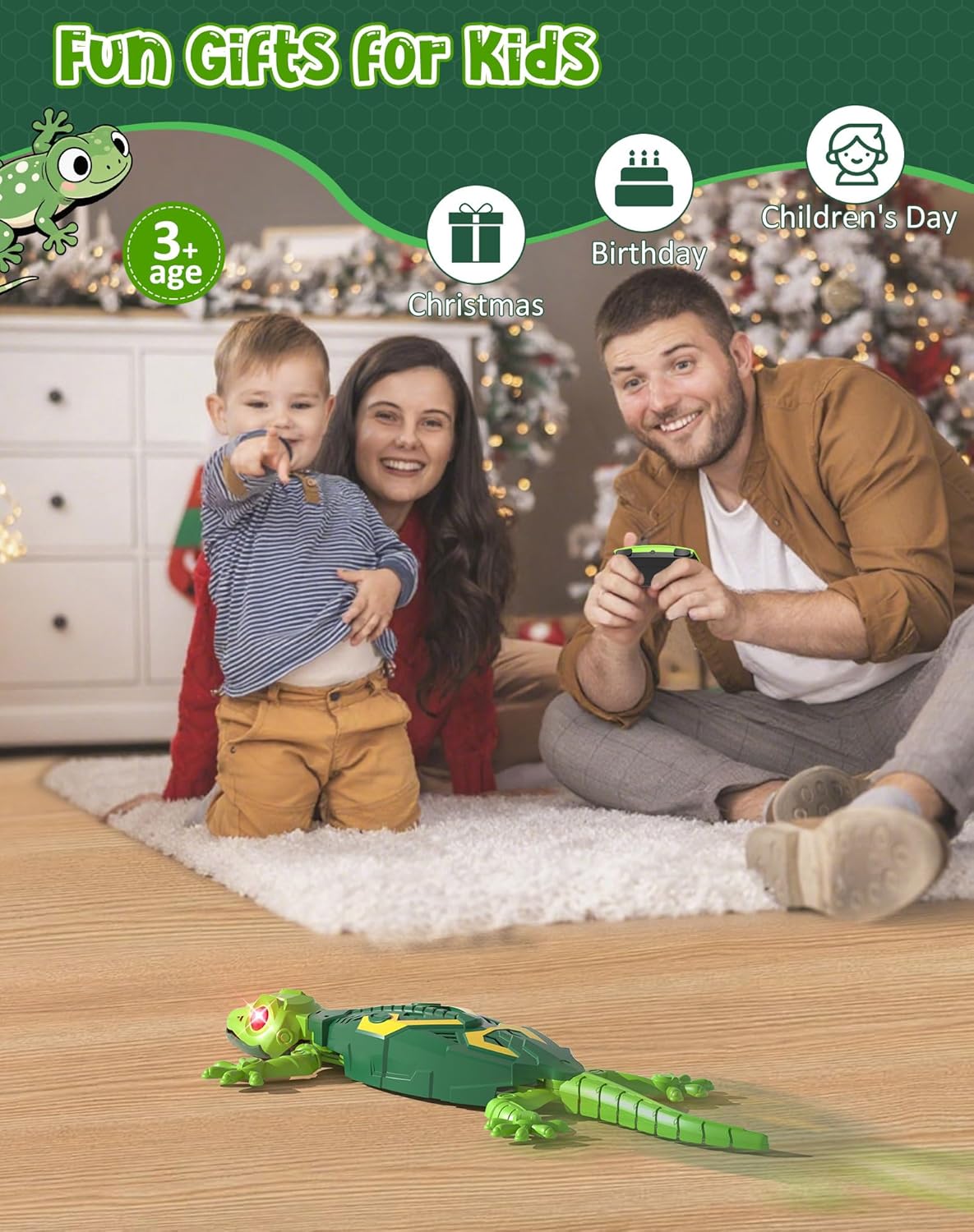 Wall Climbing Lizard,Wall Crawler Gecko Remote Control Car,Floor Ceiling Crawling Electric Lizard Rc Robot Toy,Easter Basket Stuffers Birthday Gifts Cool Toys for 3 4 5 6 7 8 9 10+ Yrs Old Boys Girls